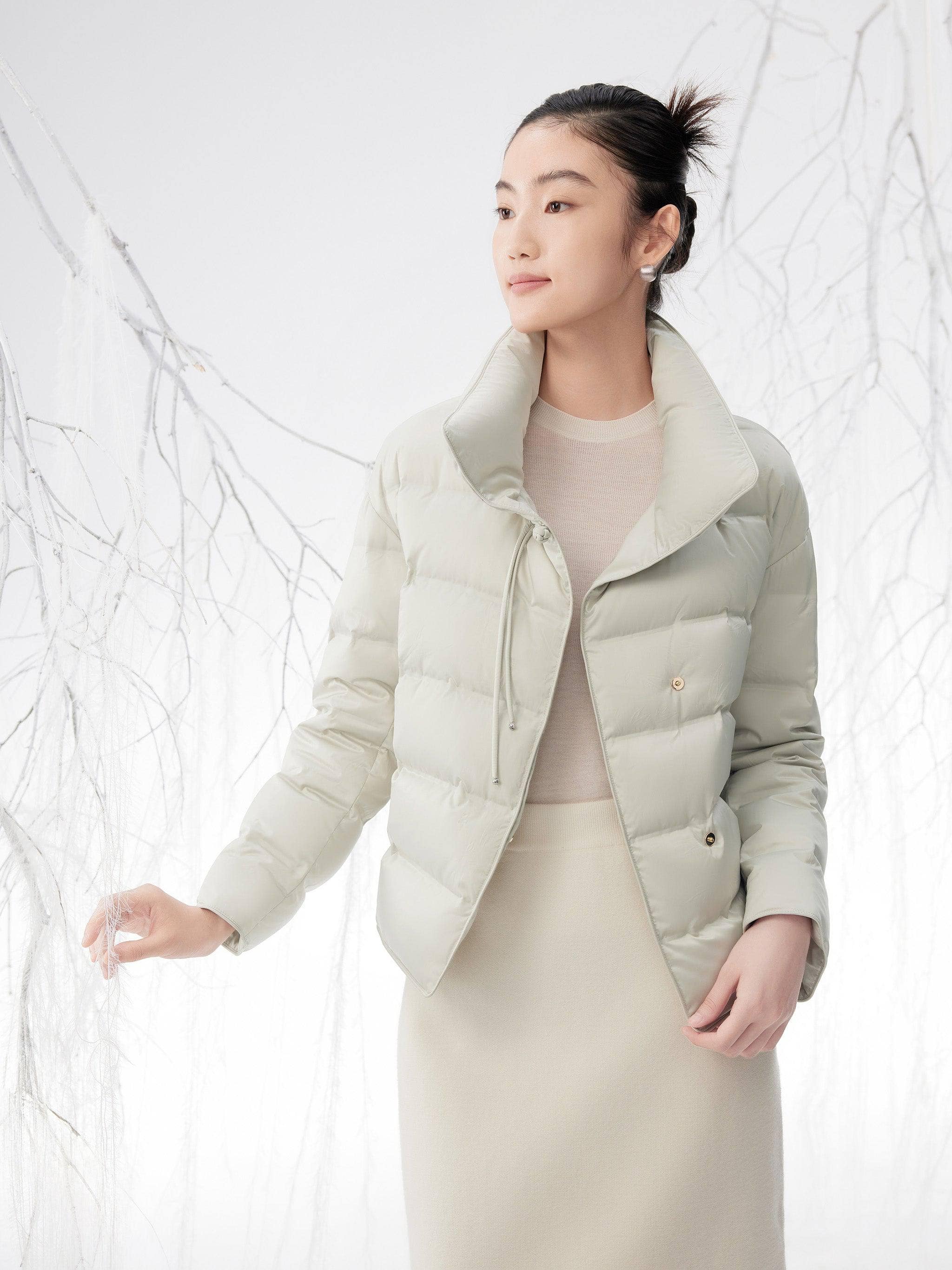 Women's Oriental Short Goose Down Jacket 4126 - Image 2