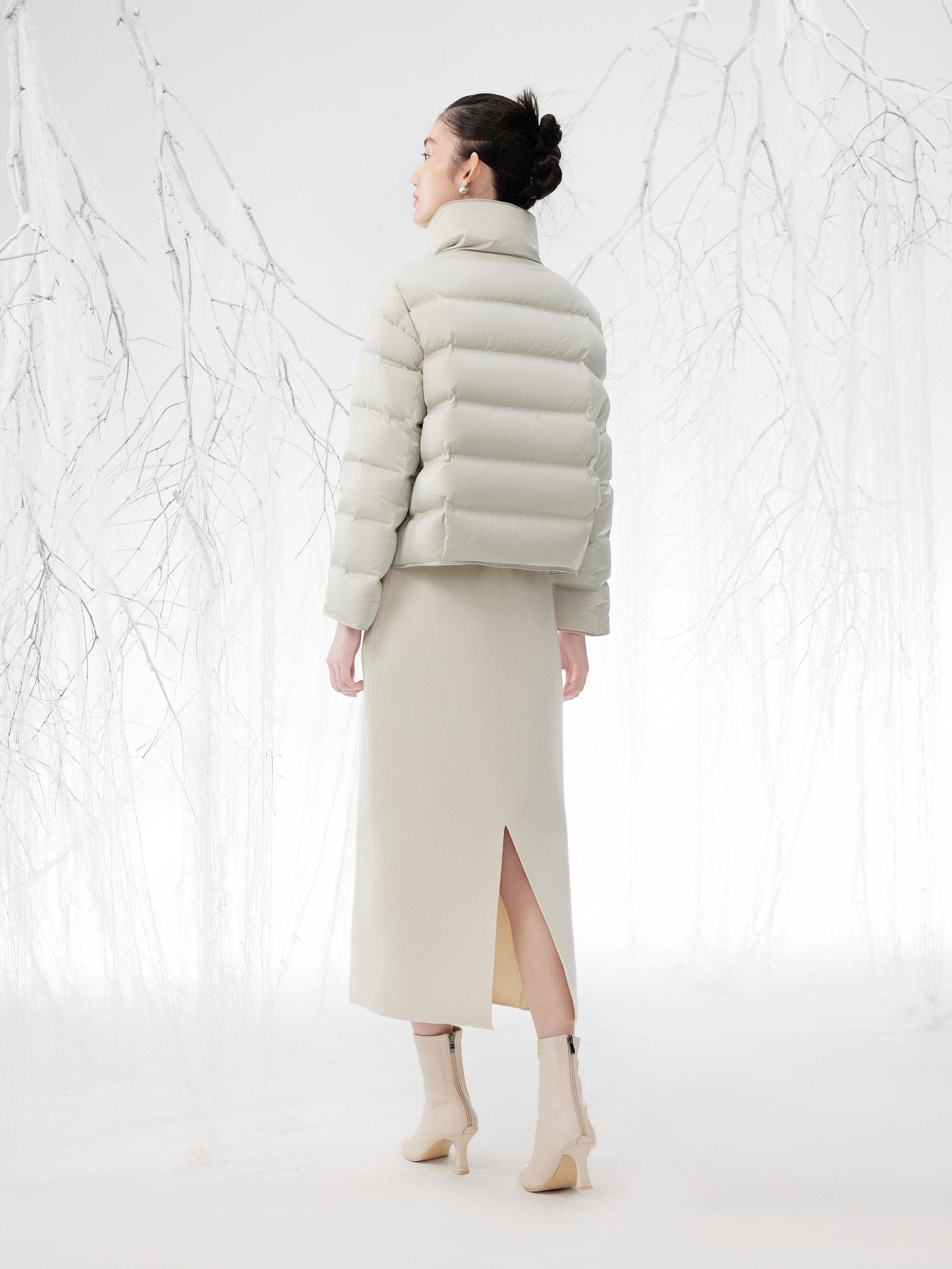 Women's Oriental Short Goose Down Jacket 4126 - Image 3