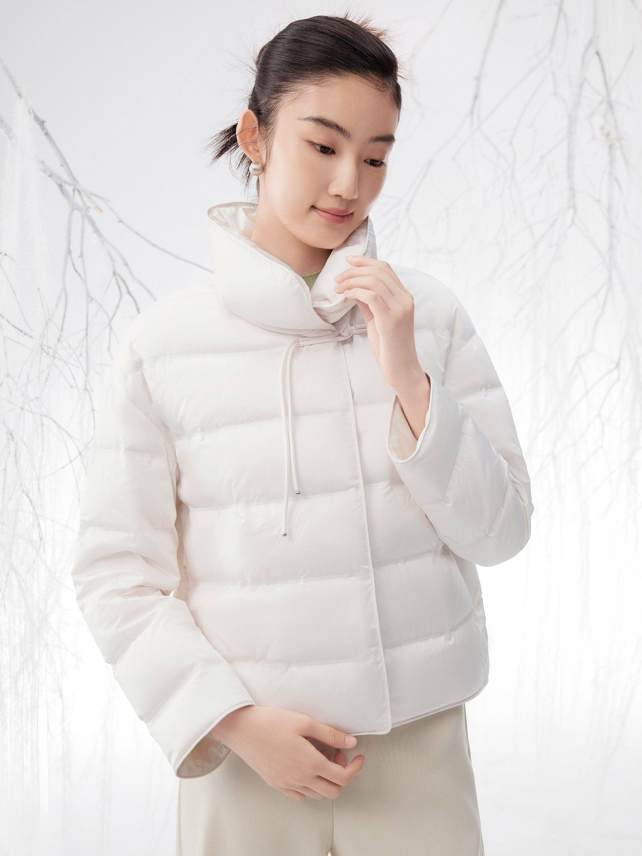 Women's Oriental Short Goose Down Jacket 4126 - Image 9
