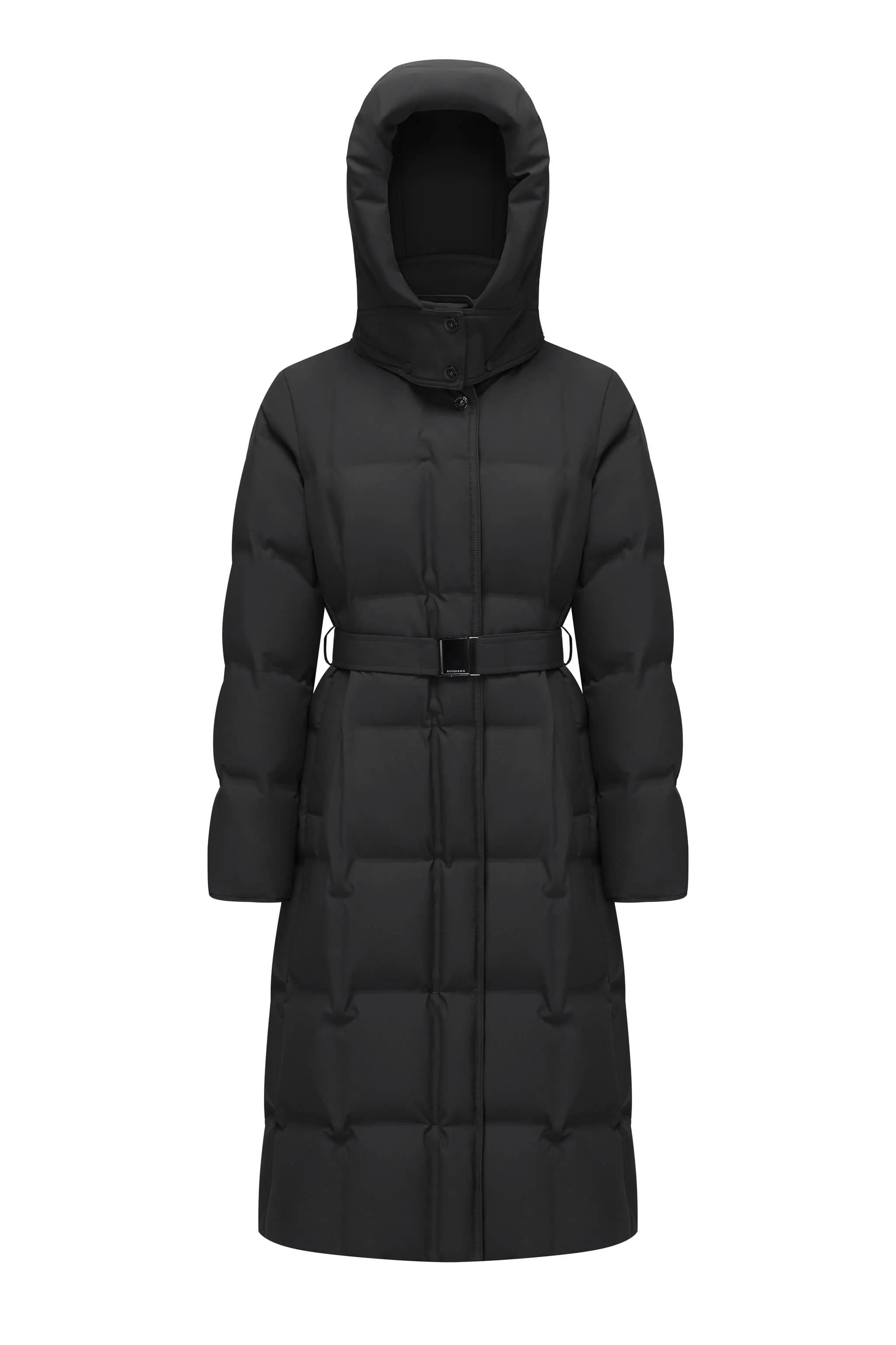 Women's Patterned Long Goose Down Coat - Image 17