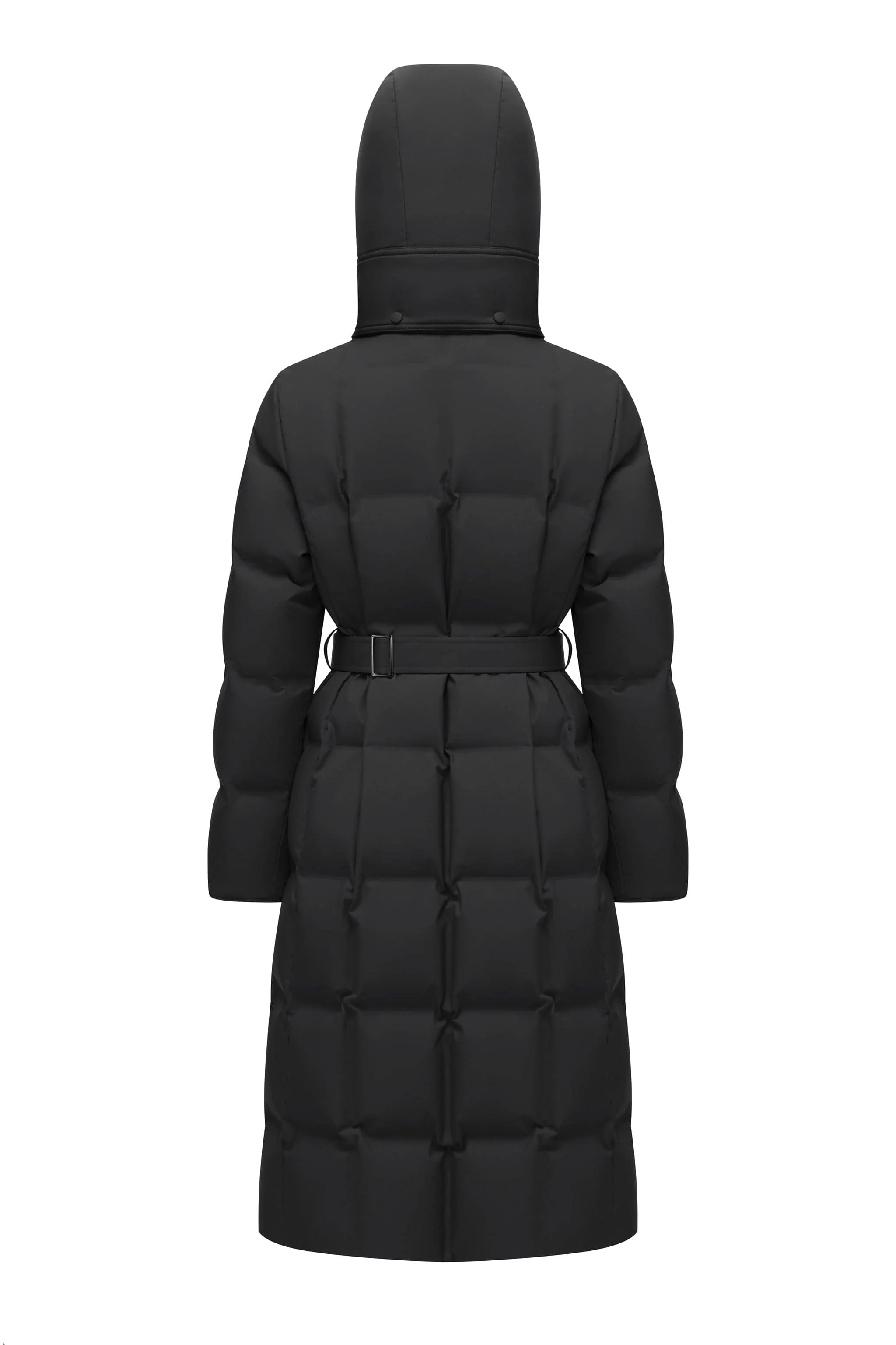 Women's Patterned Long Goose Down Coat - Image 18