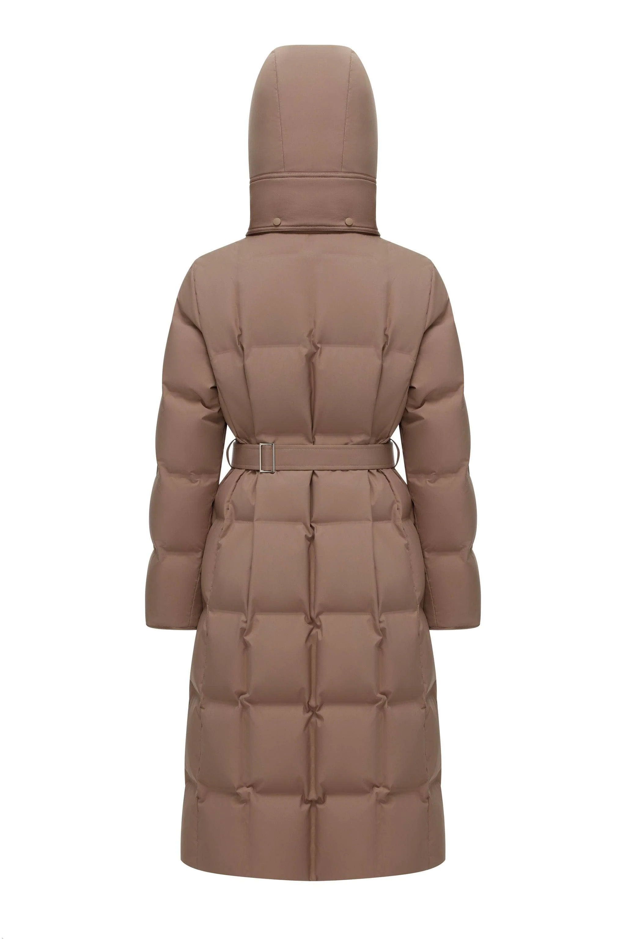 Women's Patterned Long Goose Down Coat - Image 7