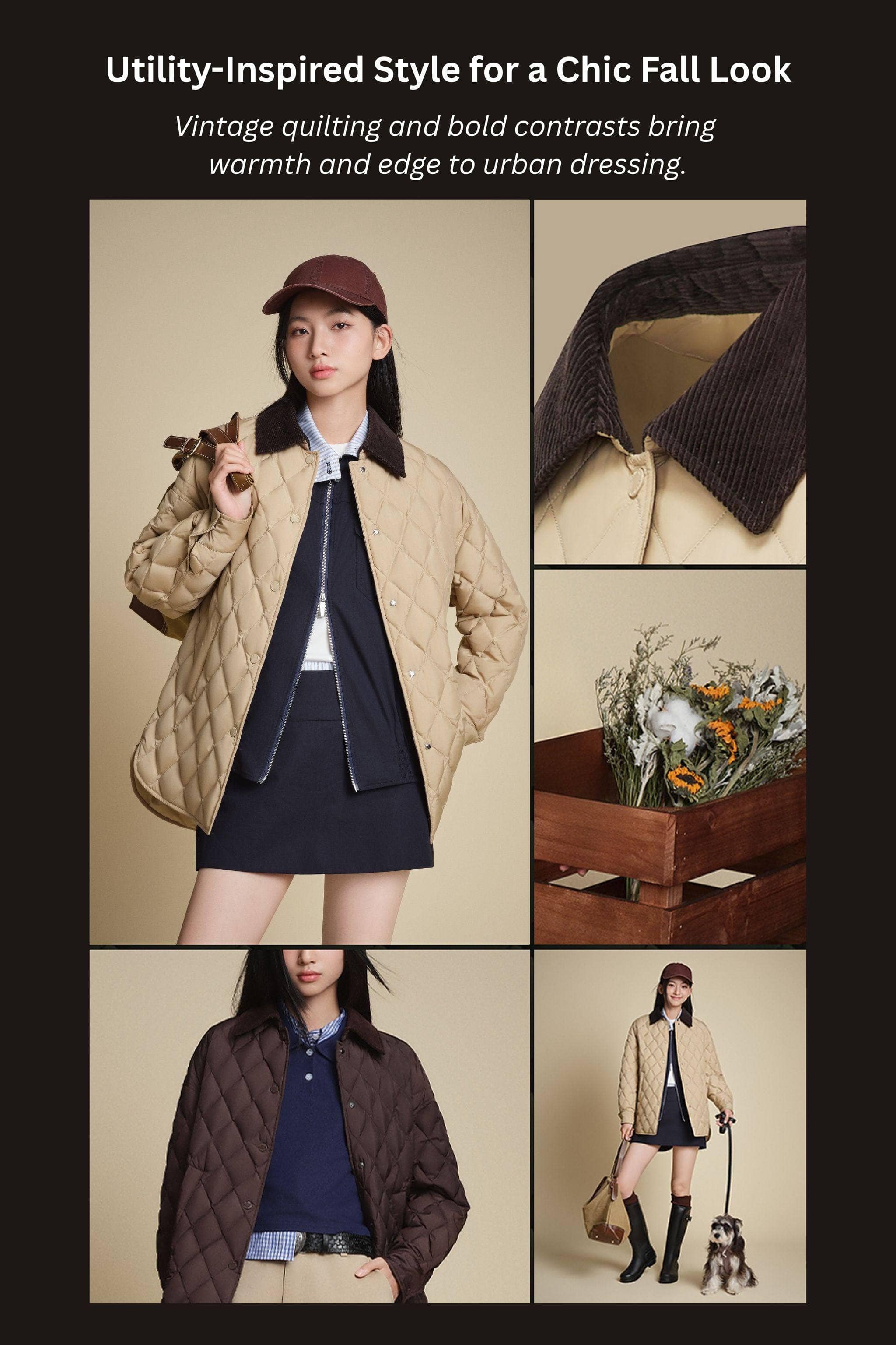 Women's Quilted Barn Down Jacket - Image 8