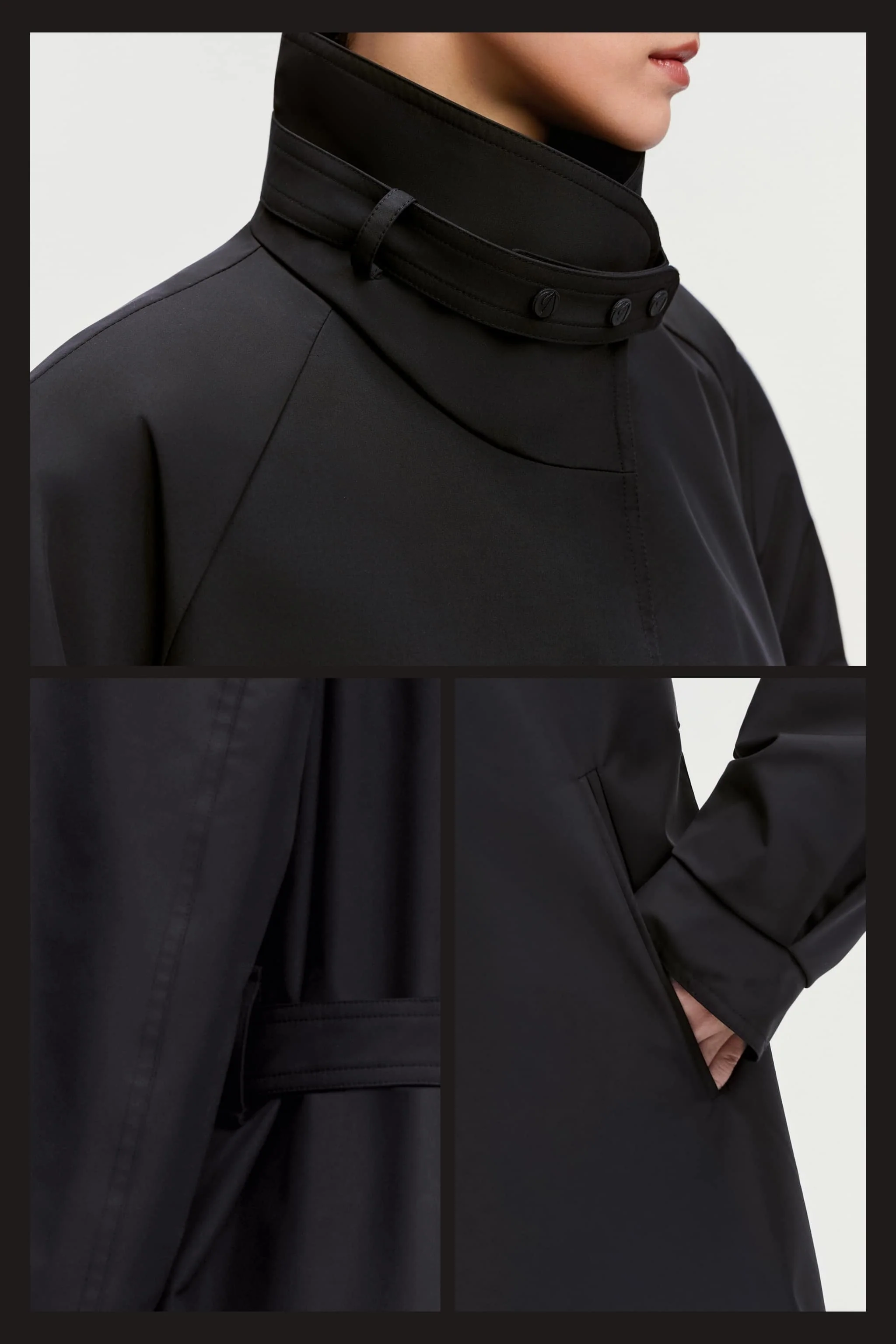 Women's Short Belted Goose Down Trench 202 - Image 12