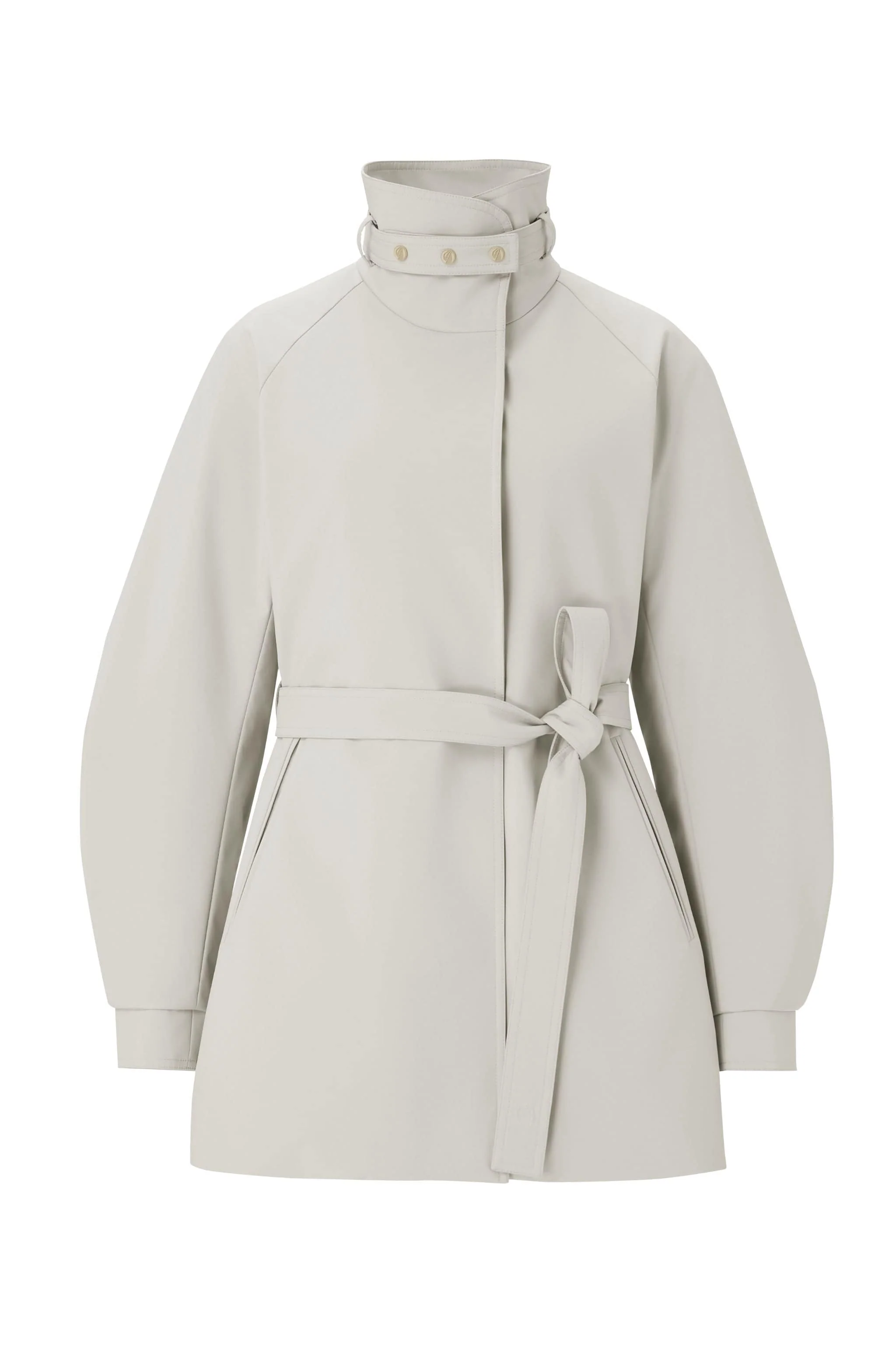 Women's Short Belted Goose Down Trench 202 - Image 7