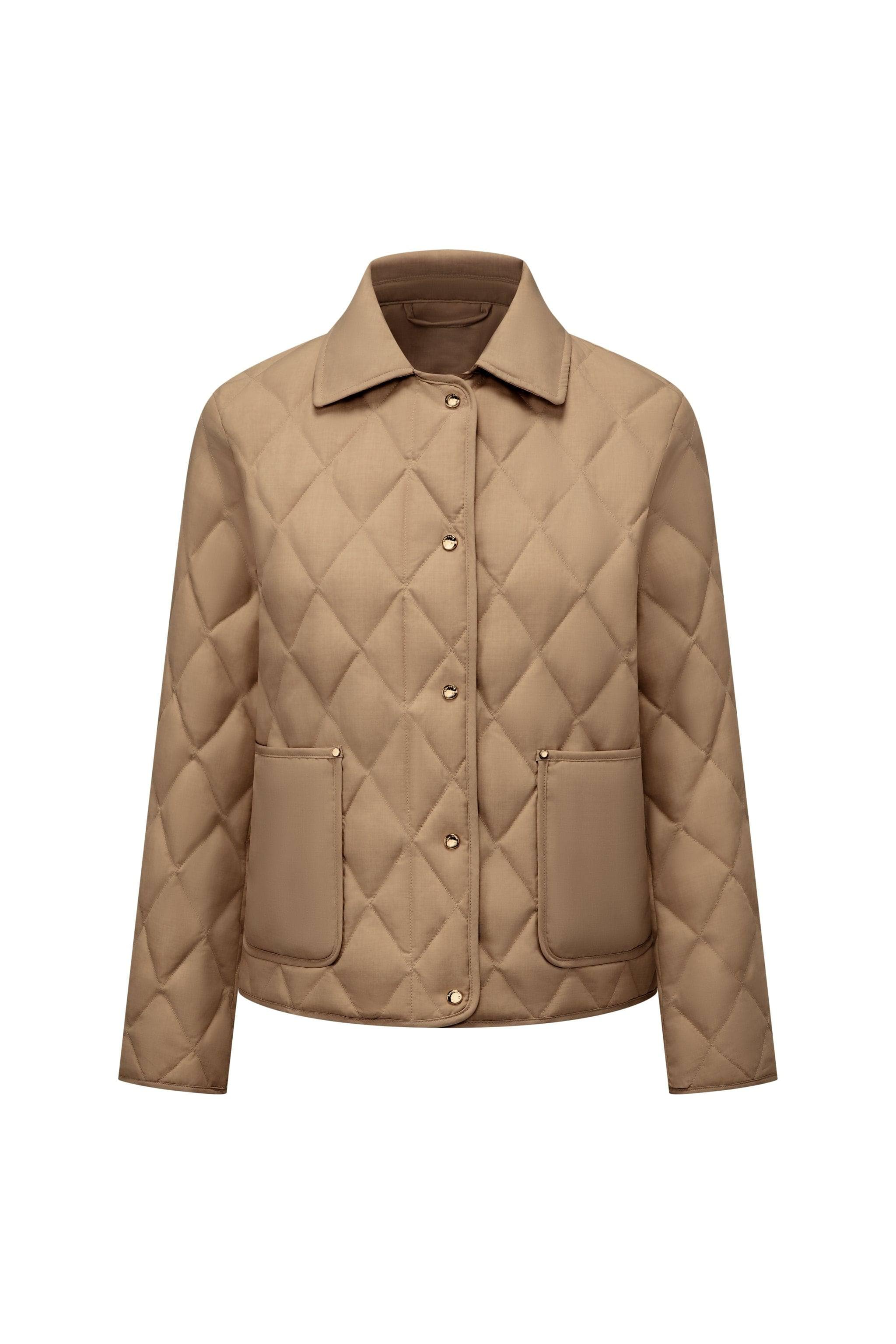 Women's Short Goose Down Quilted Coat - Image 6