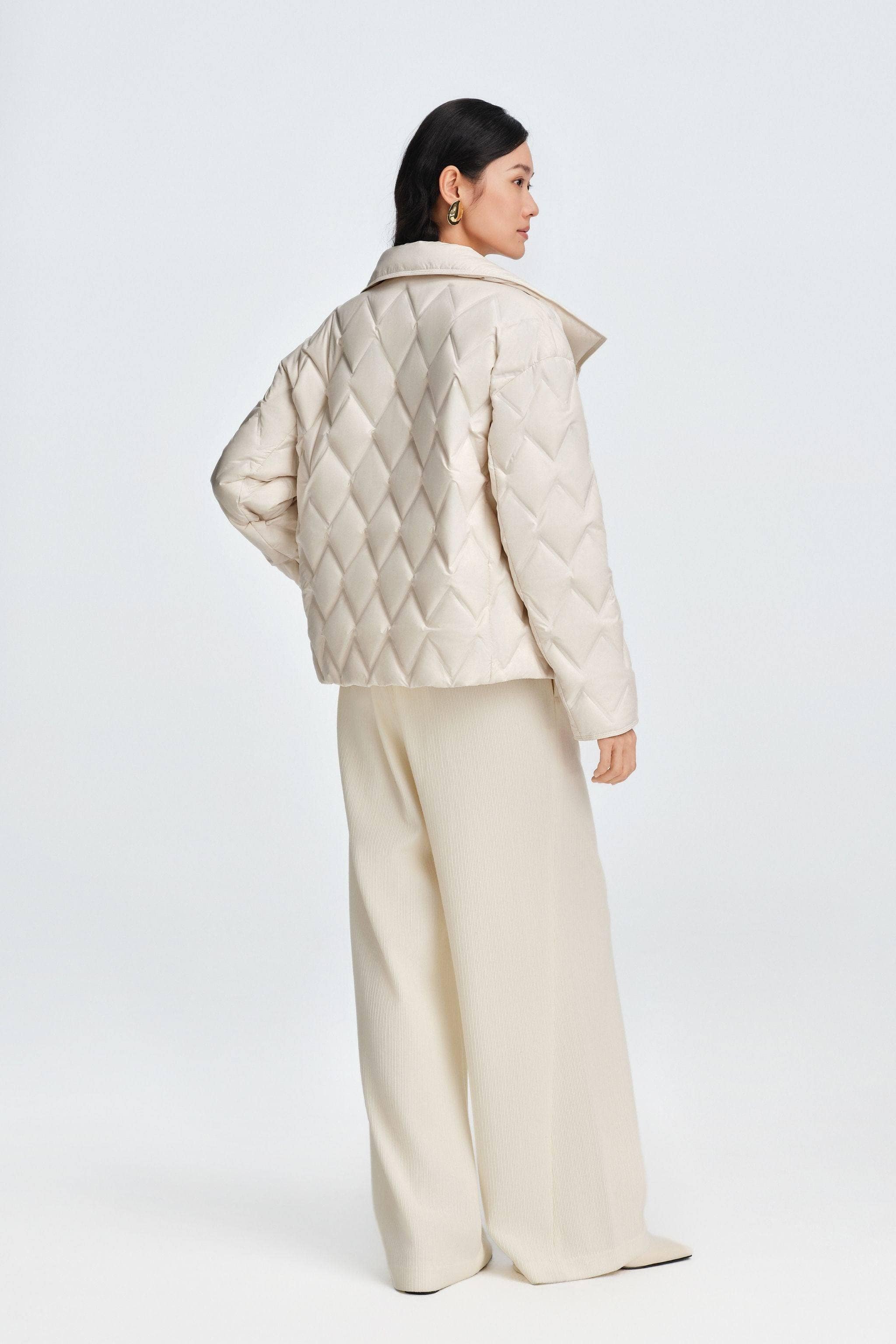 Women's Short length Goose Down Business Jacket - Image 11
