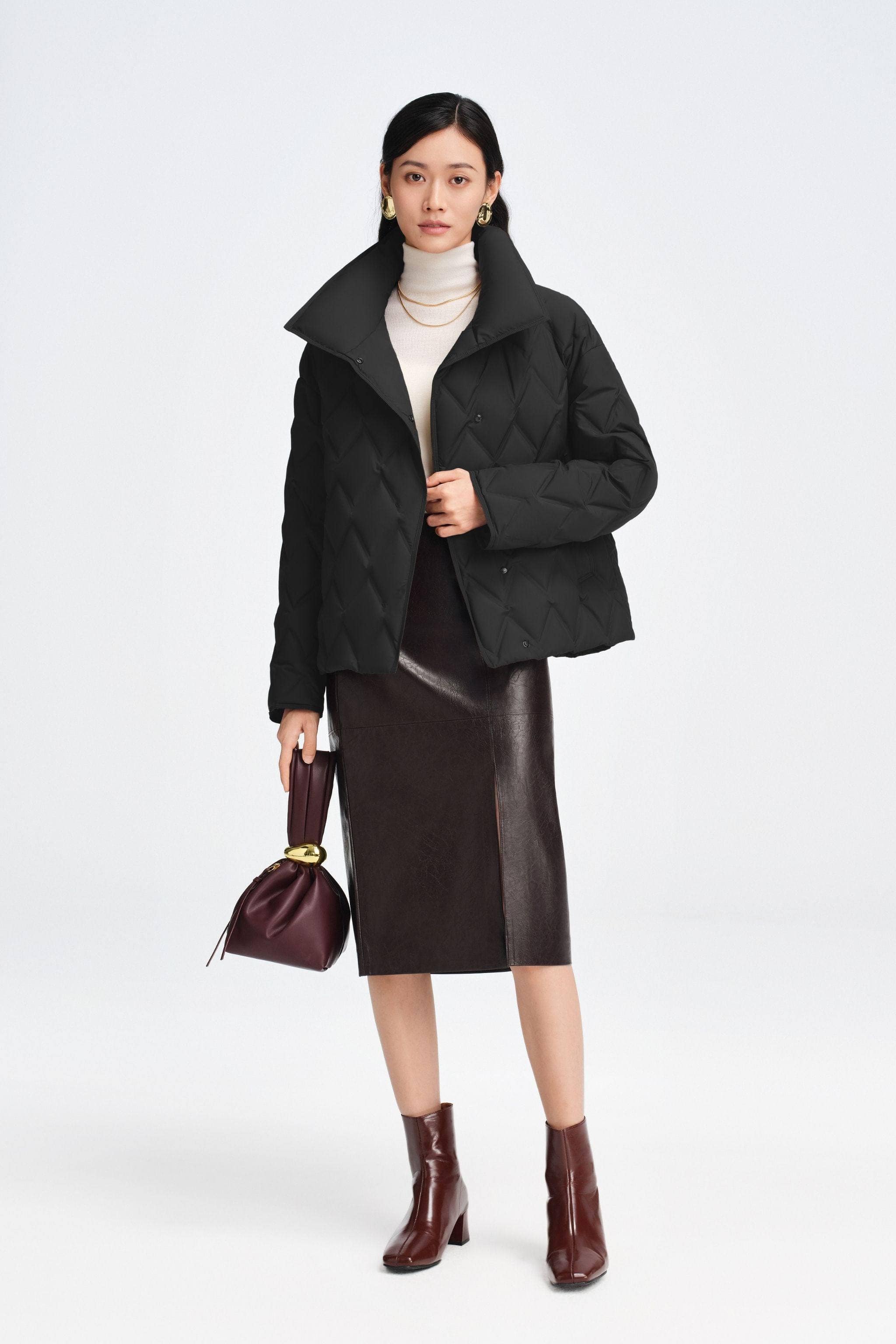 Women's Short length Goose Down Business Jacket - Image 15