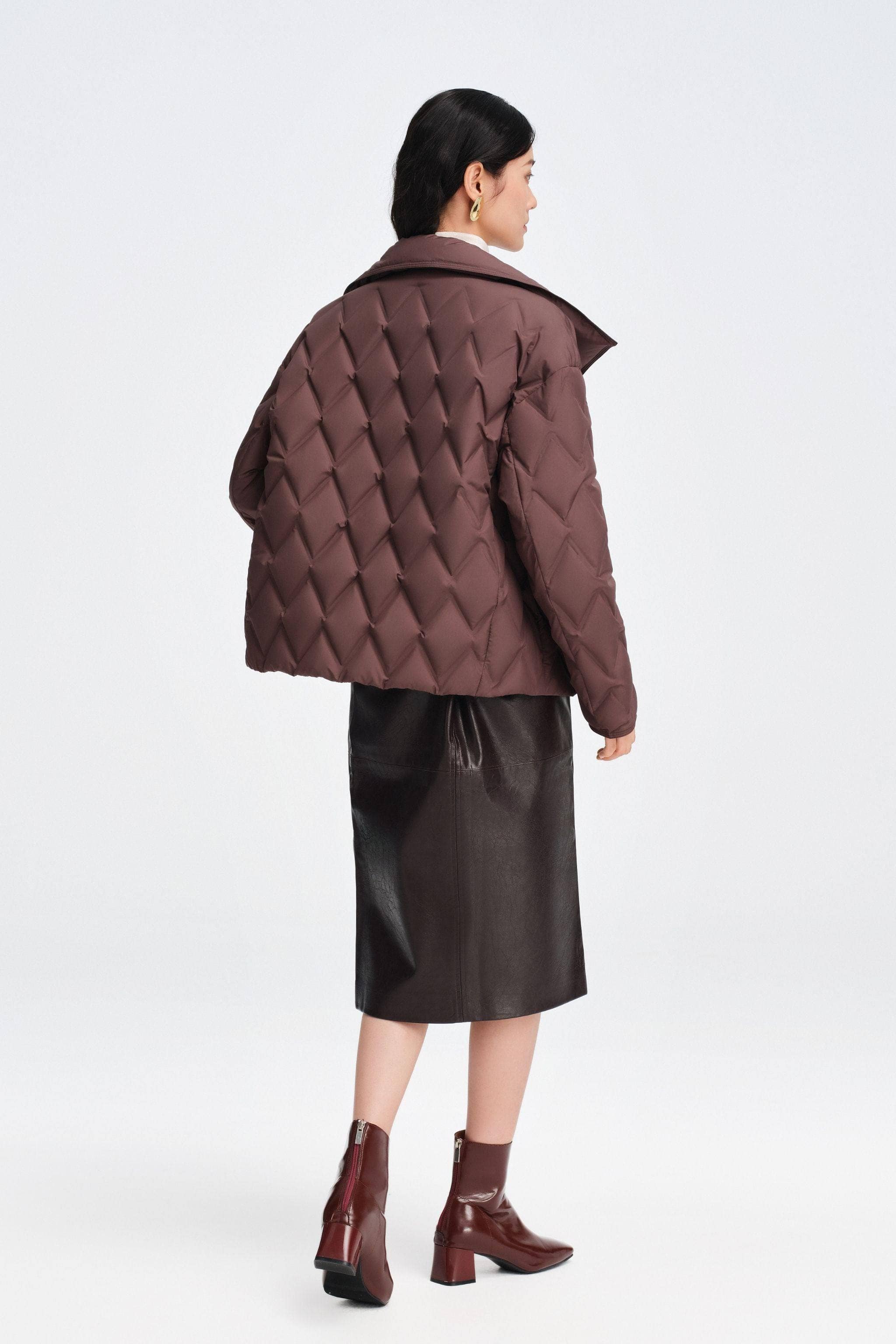 Women's Short length Goose Down Business Jacket - Image 3