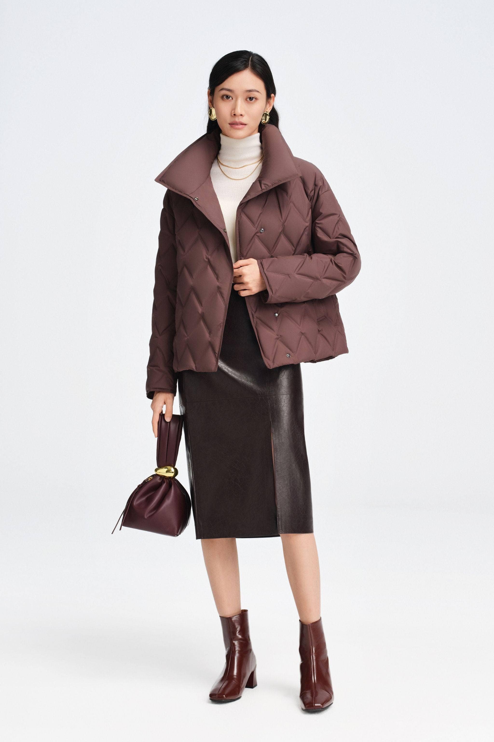Women's Short length Goose Down Business Jacket - Image 4
