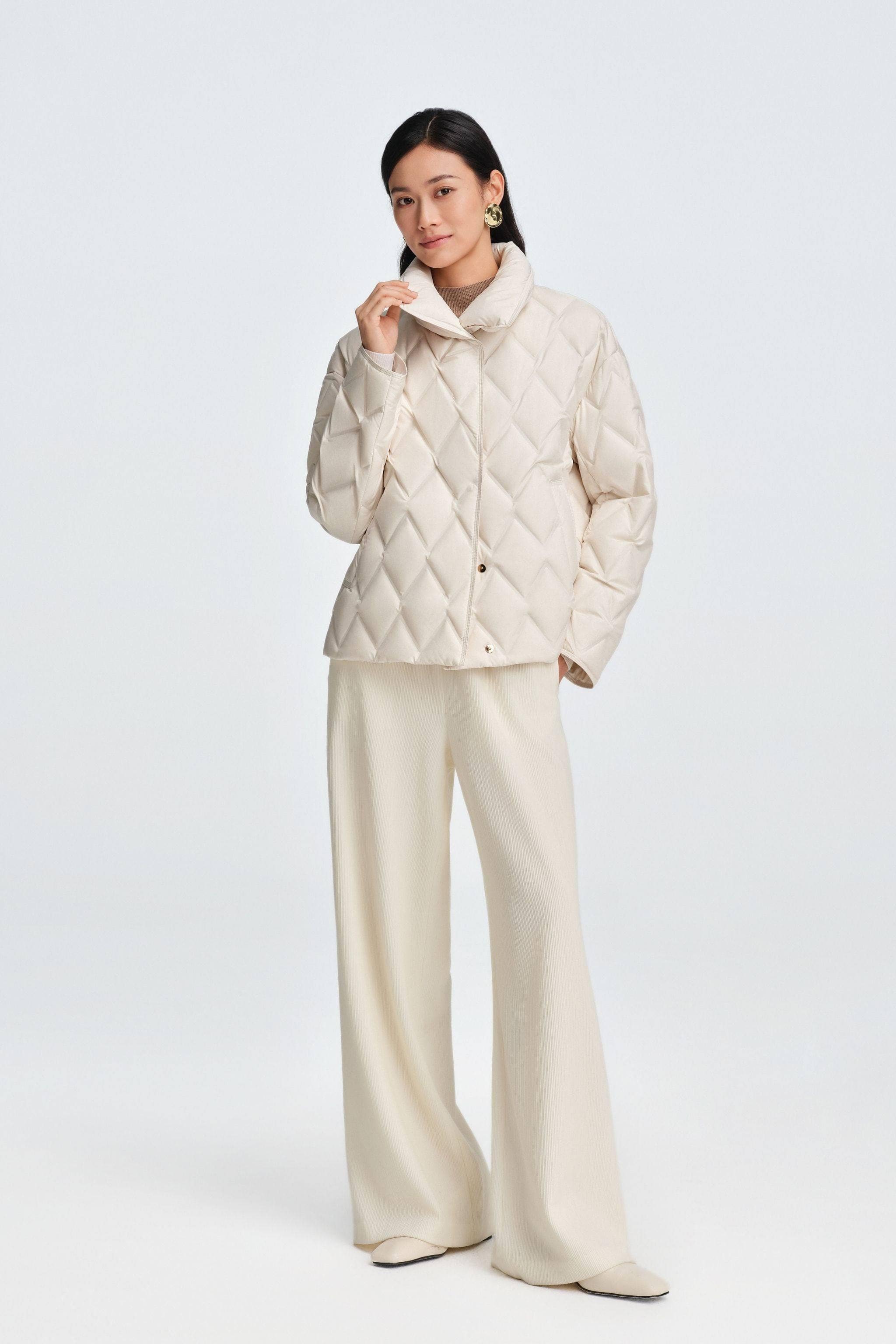 Women's Short length Goose Down Business Jacket - Image 8