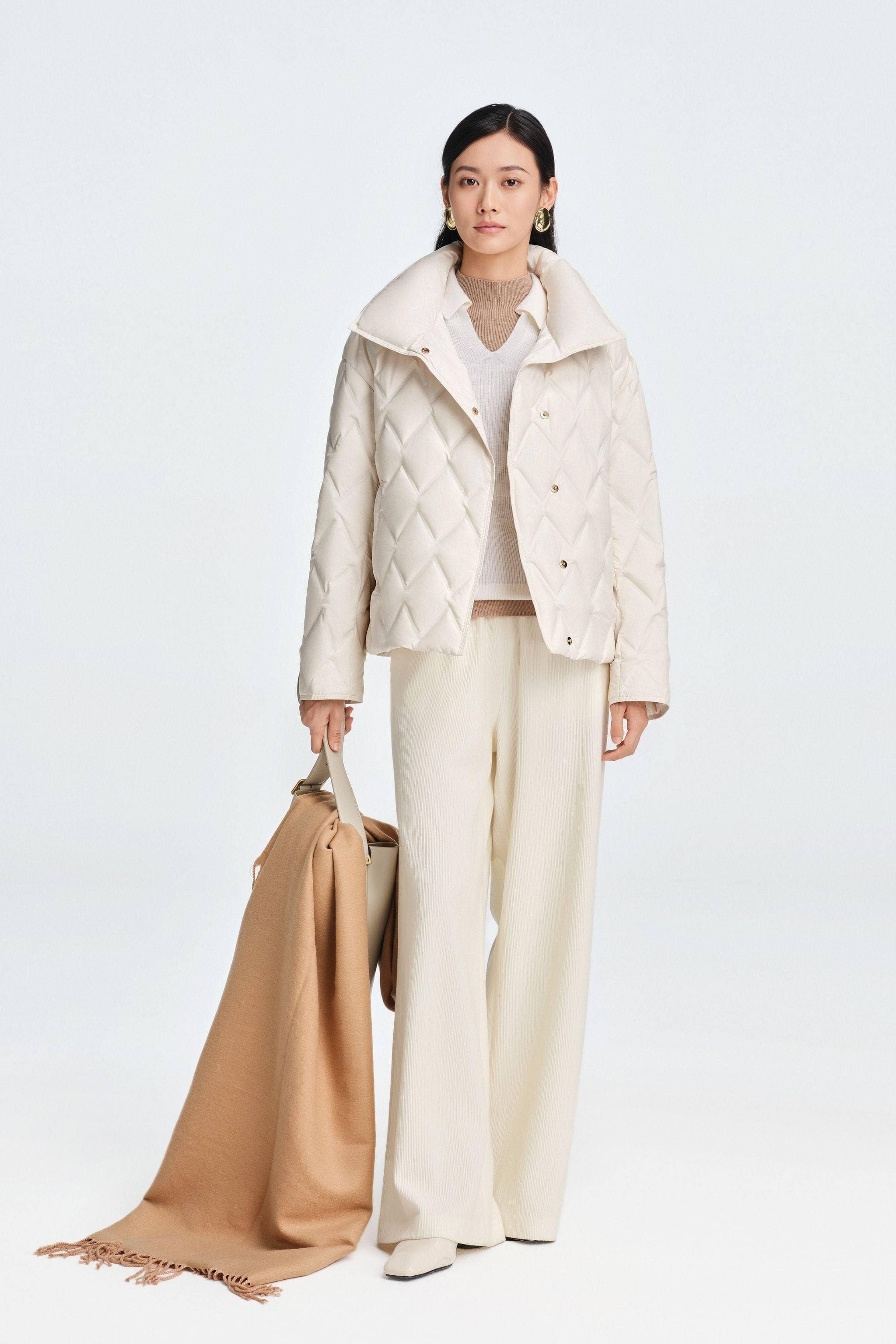 Women's Short length Goose Down Business Jacket - Image 9