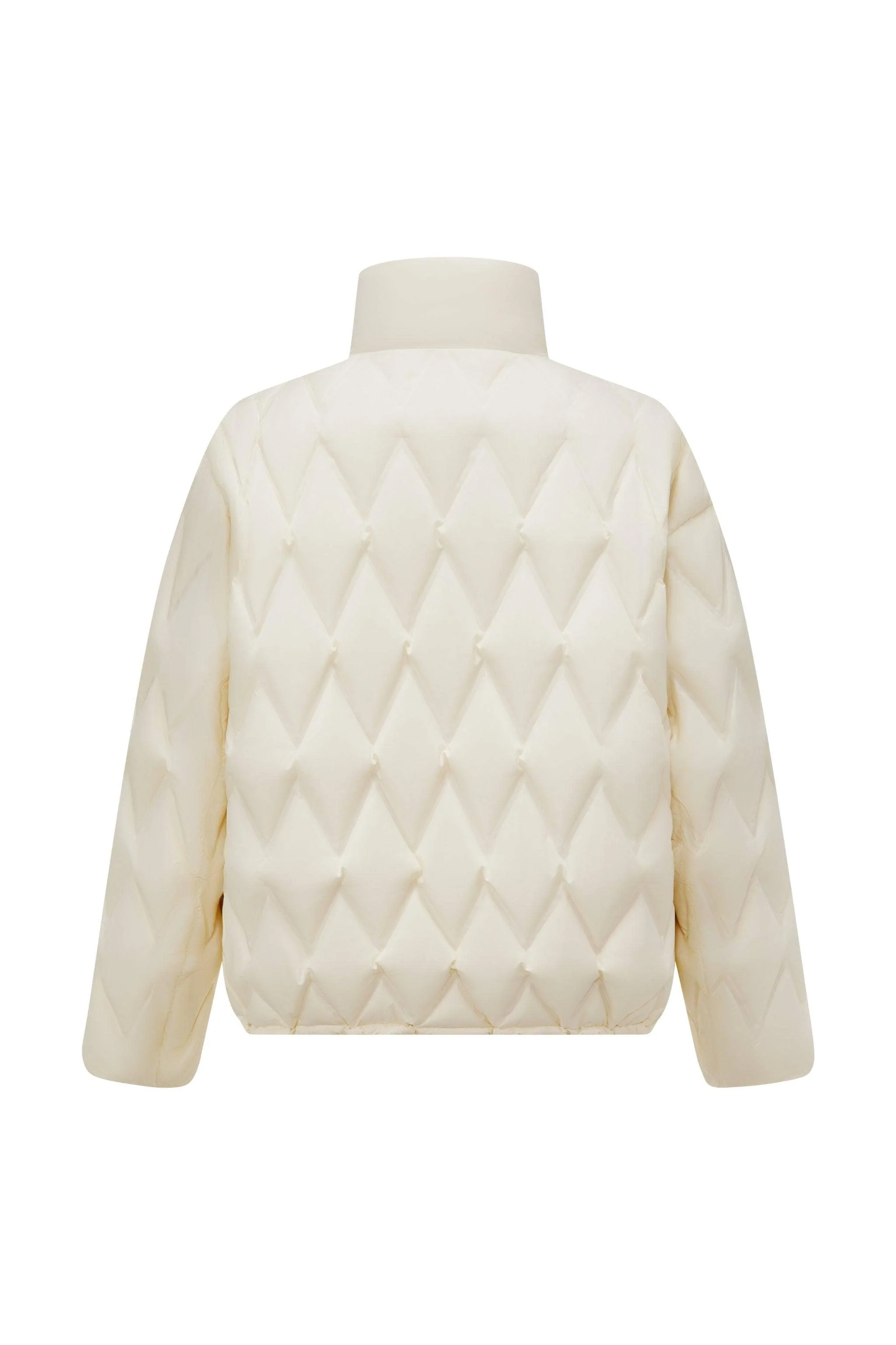 Women's Standing Collar Bonded Quilting Down Jacket - Image 21