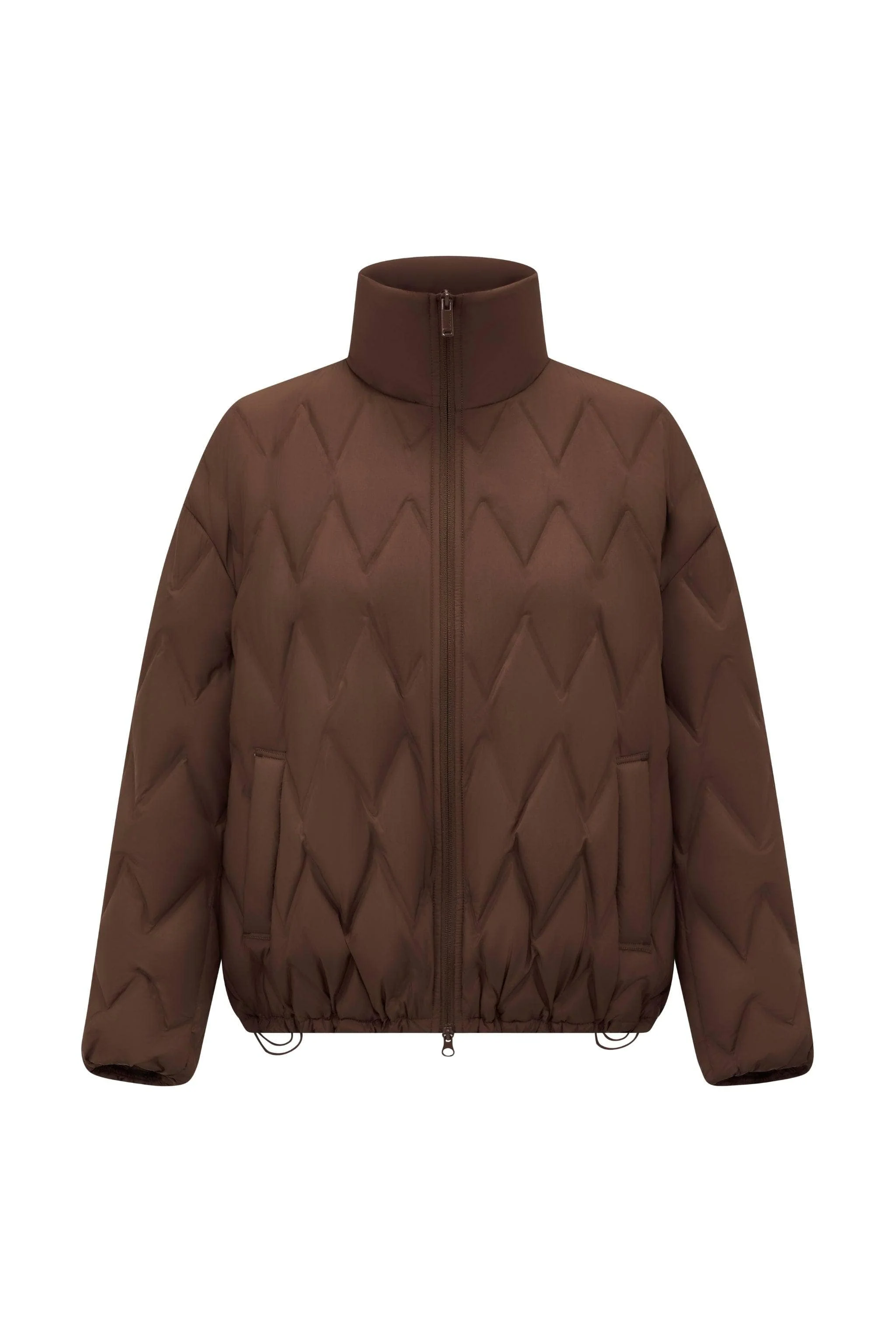 Women's Standing Collar Bonded Quilting Down Jacket - Image 5