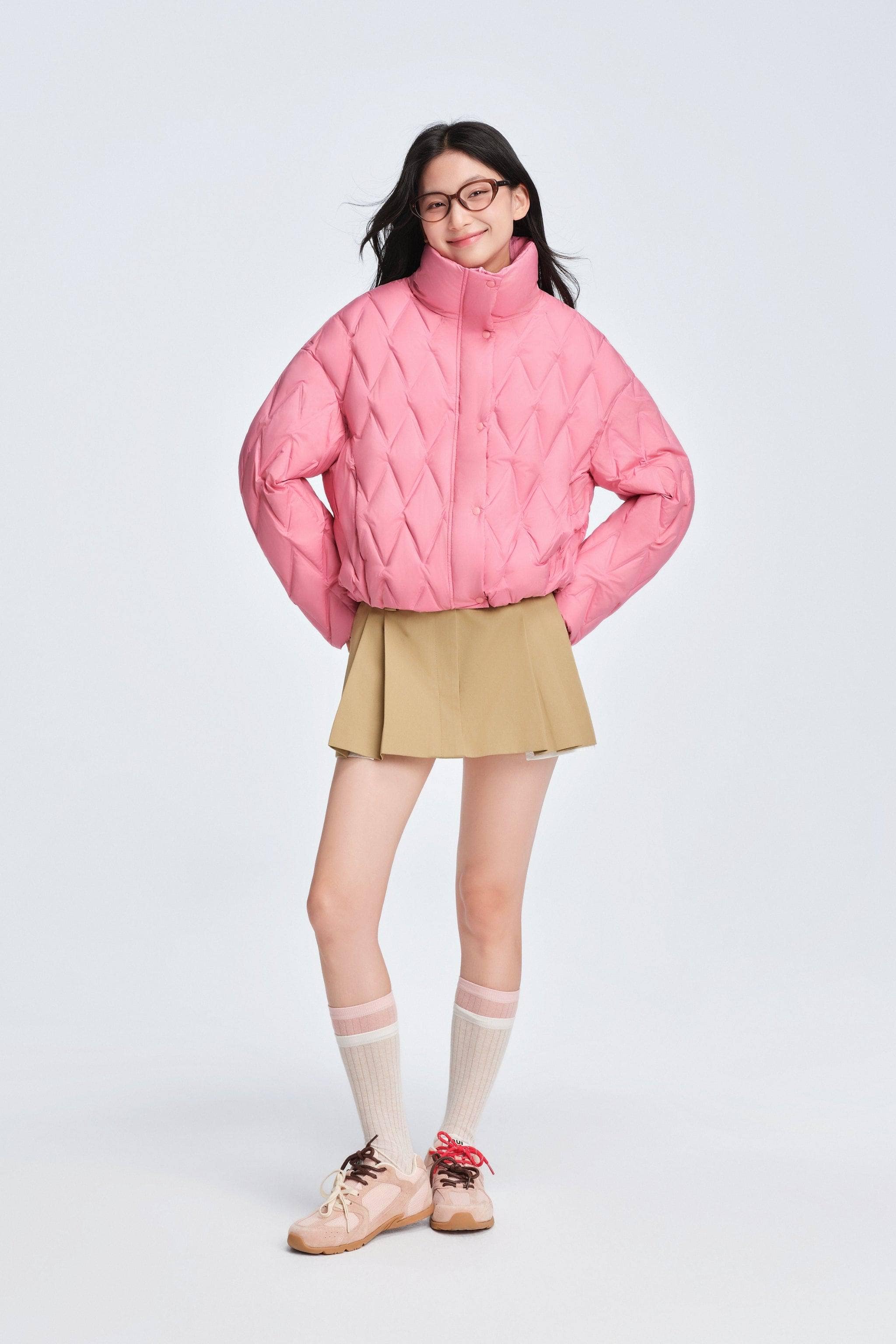 Women's Standing Collar Lightweight Down Jacket - Image 12