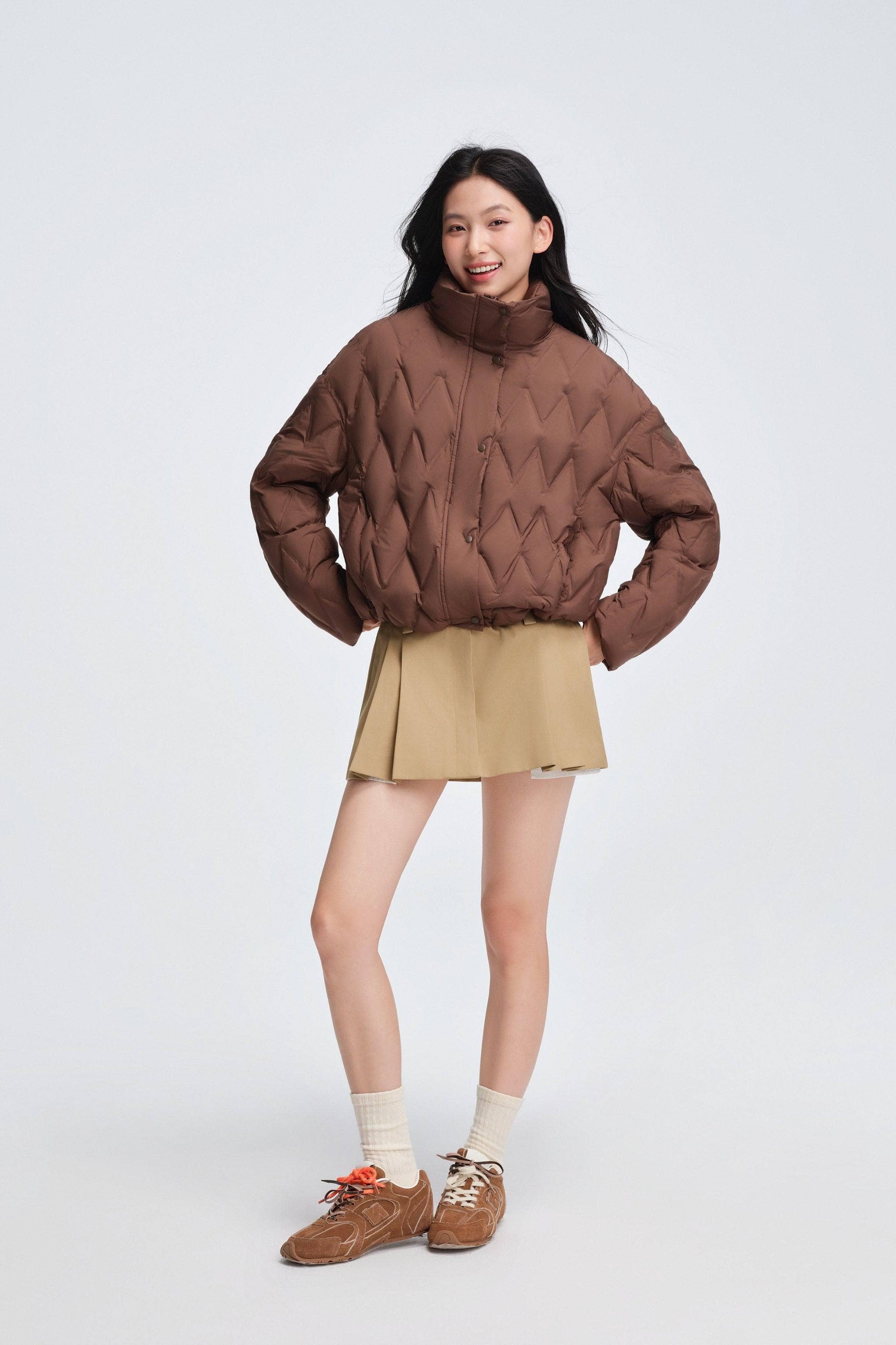 Women's Standing Collar Lightweight Down Jacket - Image 25