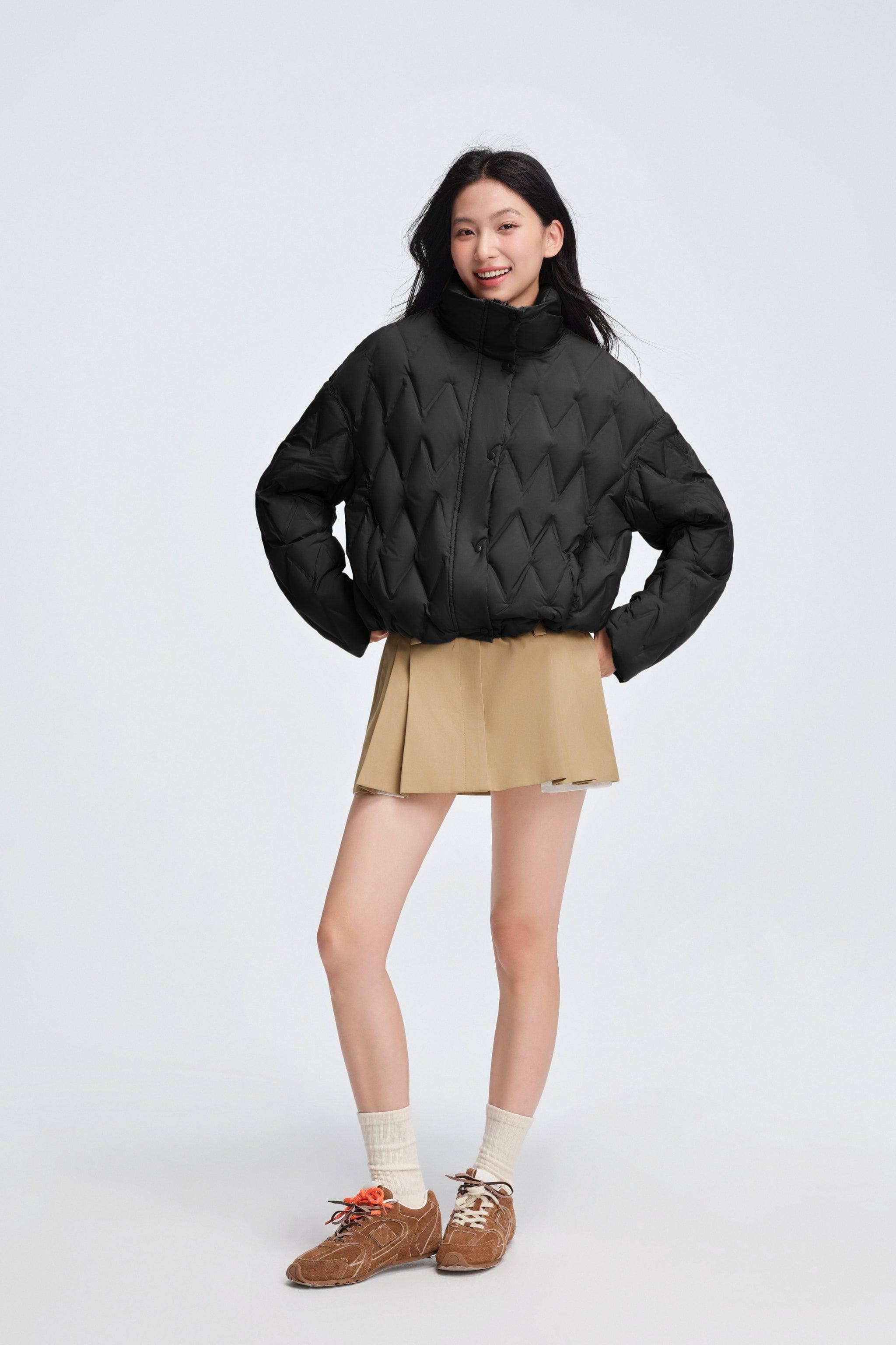 Women's Standing Collar Lightweight Down Jacket - Image 31