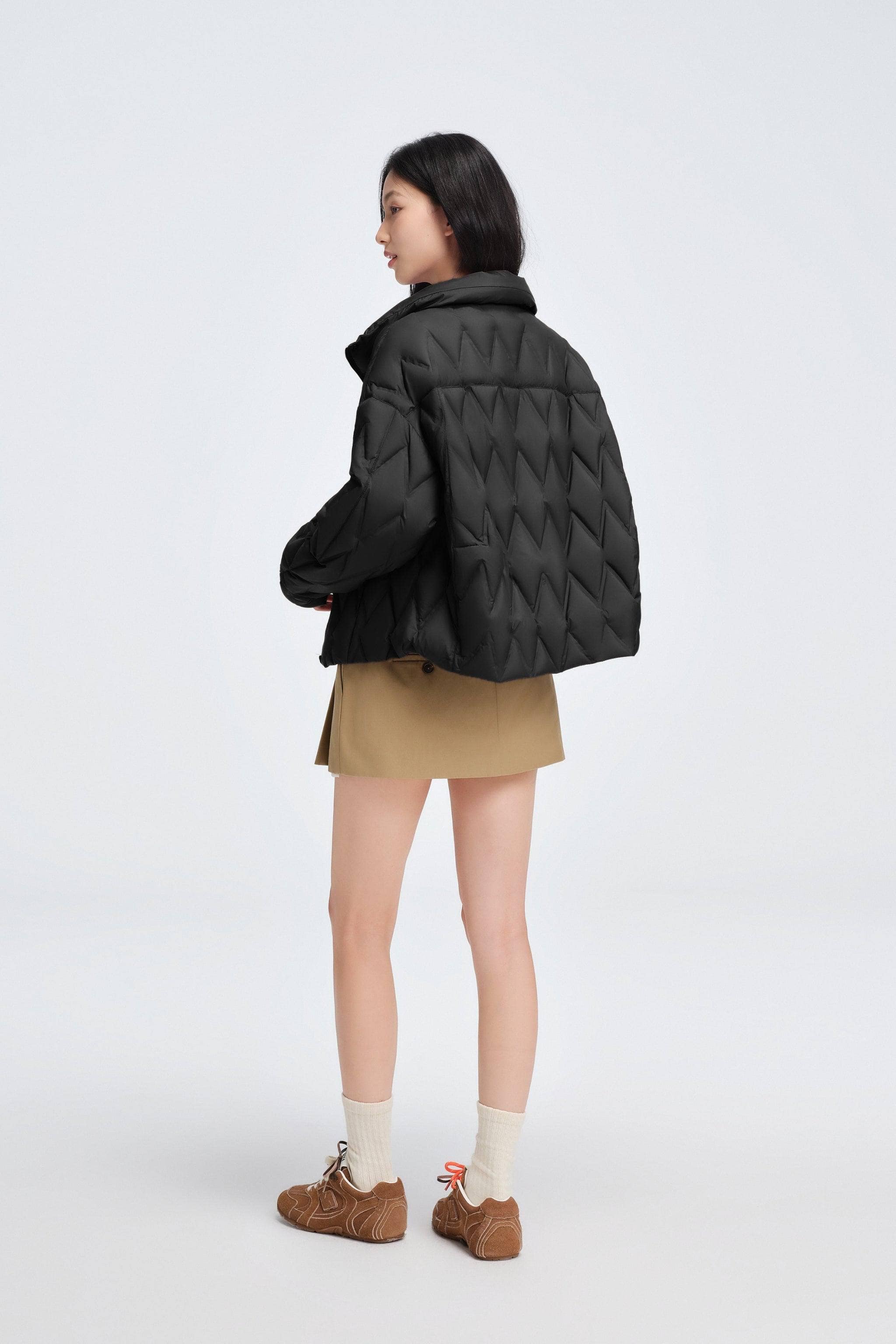 Women's Standing Collar Lightweight Down Jacket - Image 32