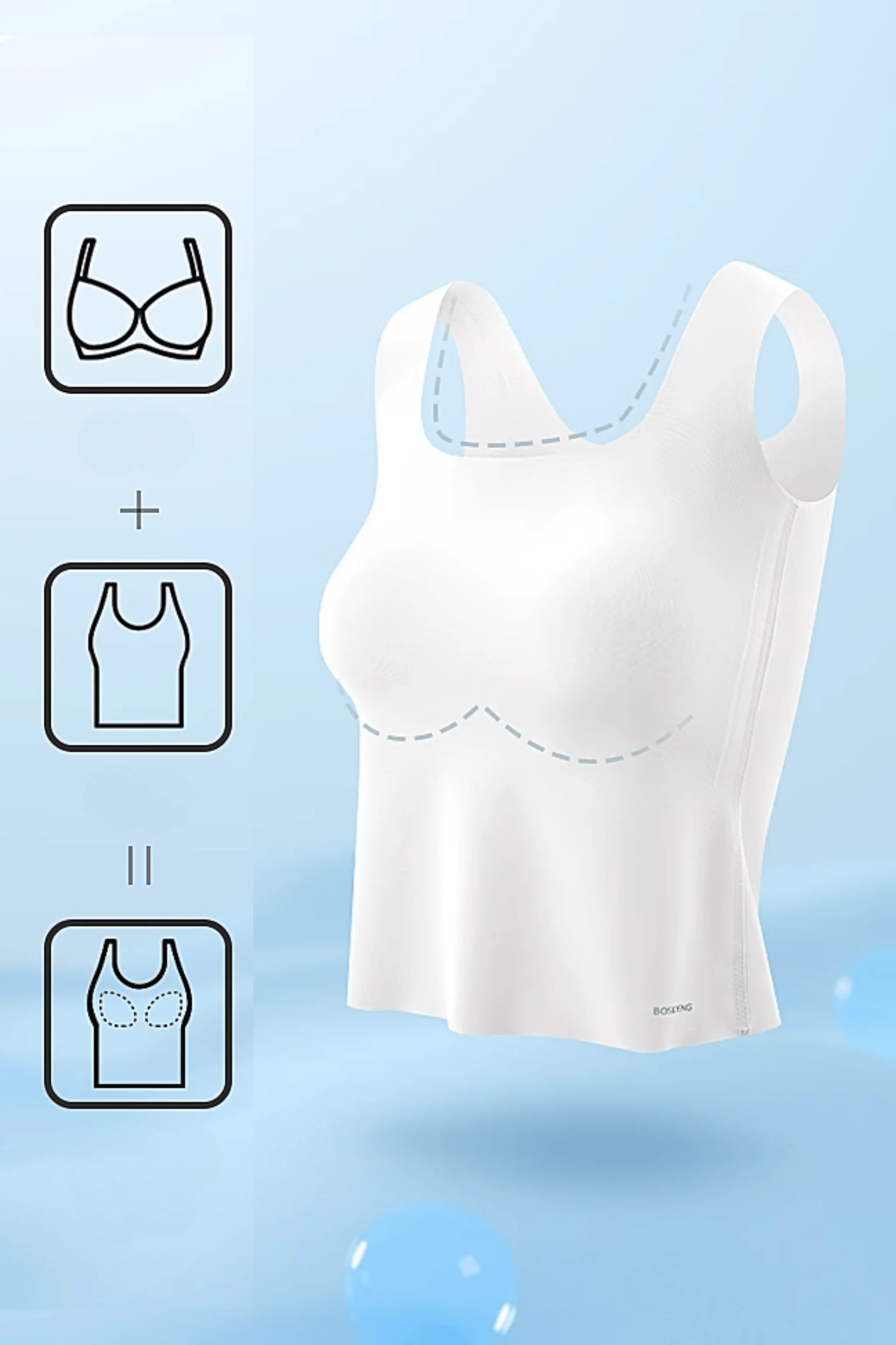 Women's Summer Sports Cropped Vest 3194 - Image 6