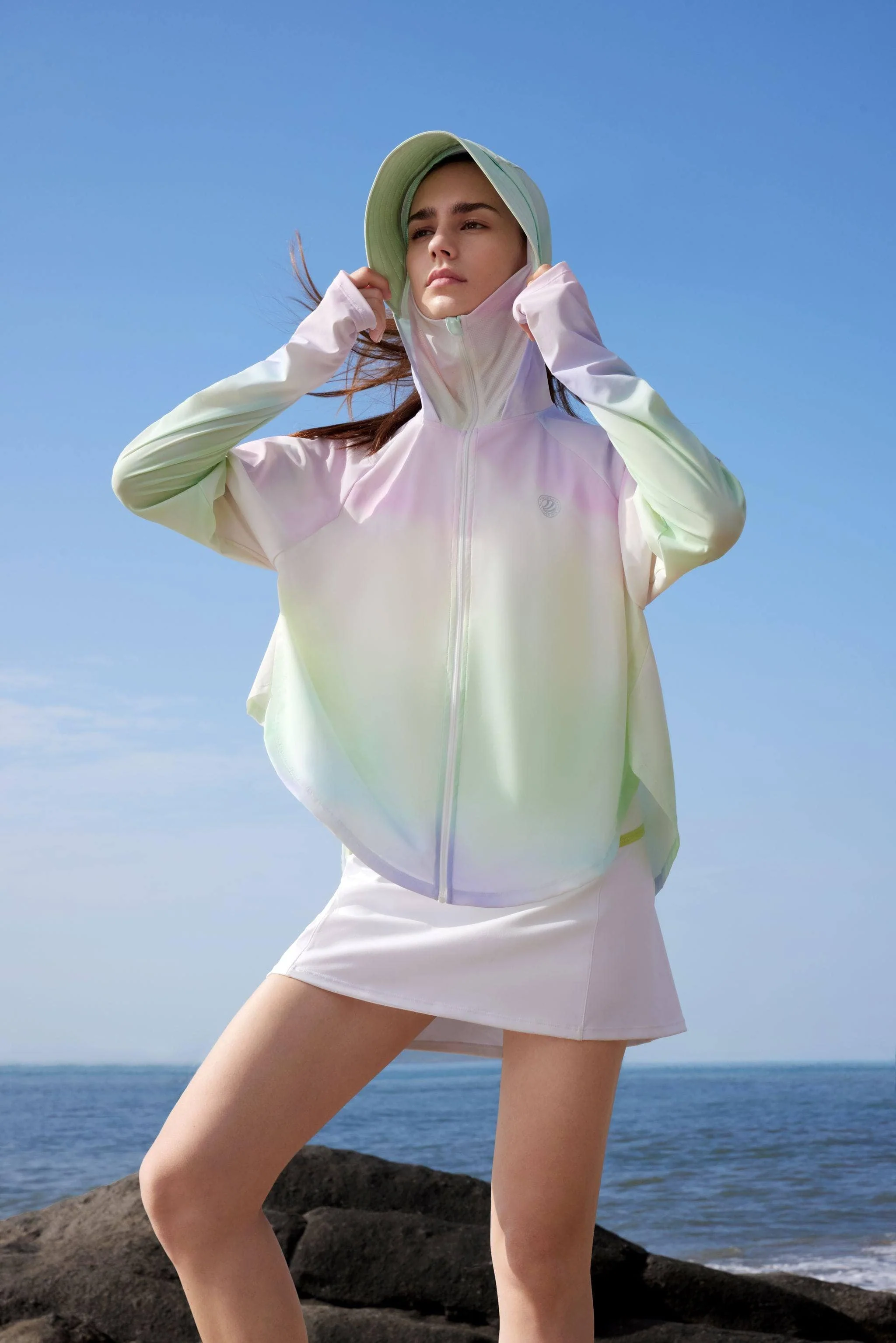 Women's UPF Protection Poncho Jacket - Image 3