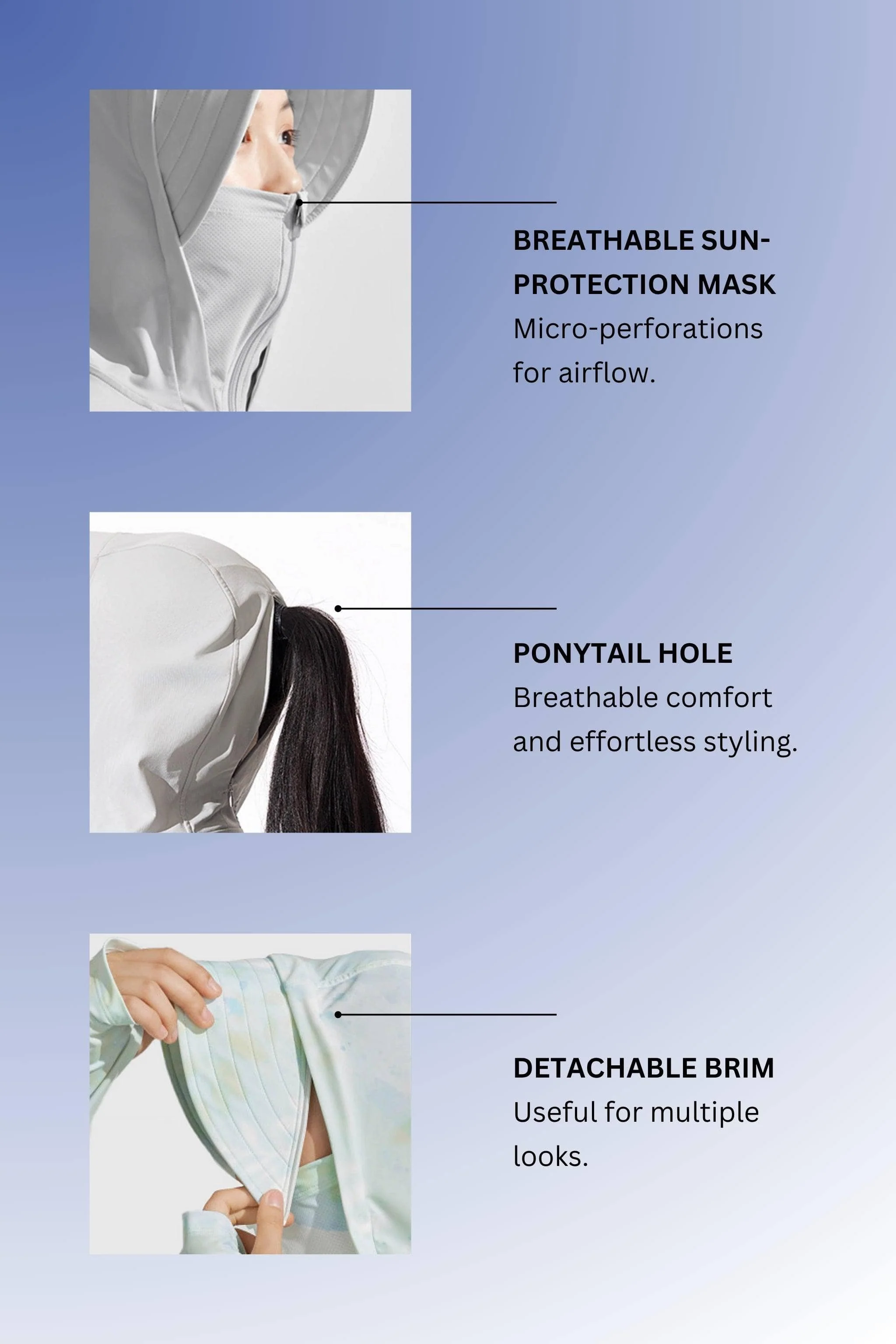 Women's UPF Protection Poncho Jacket - Image 8