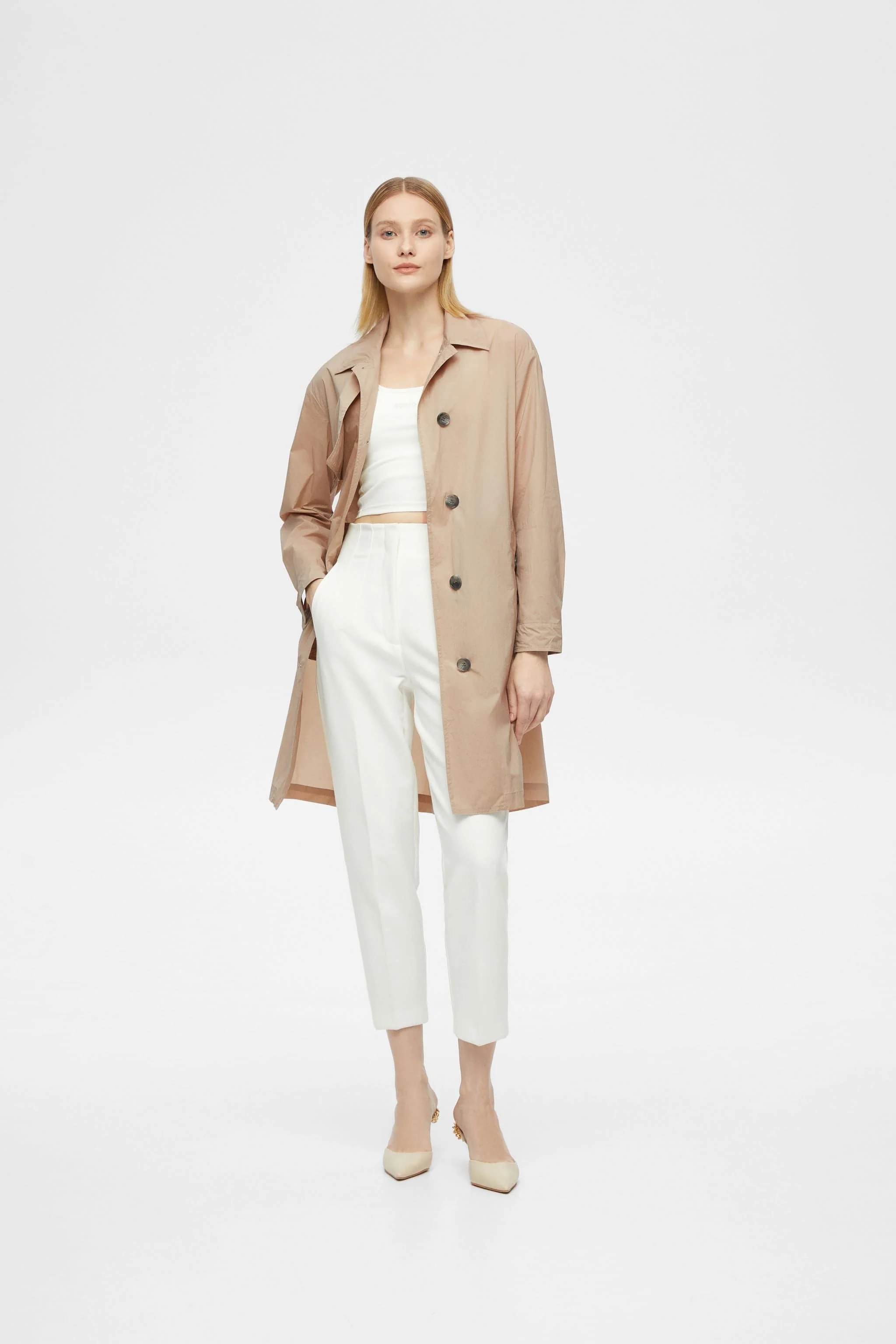 Women's UPF Single Breasted Trench 152 - Image 2
