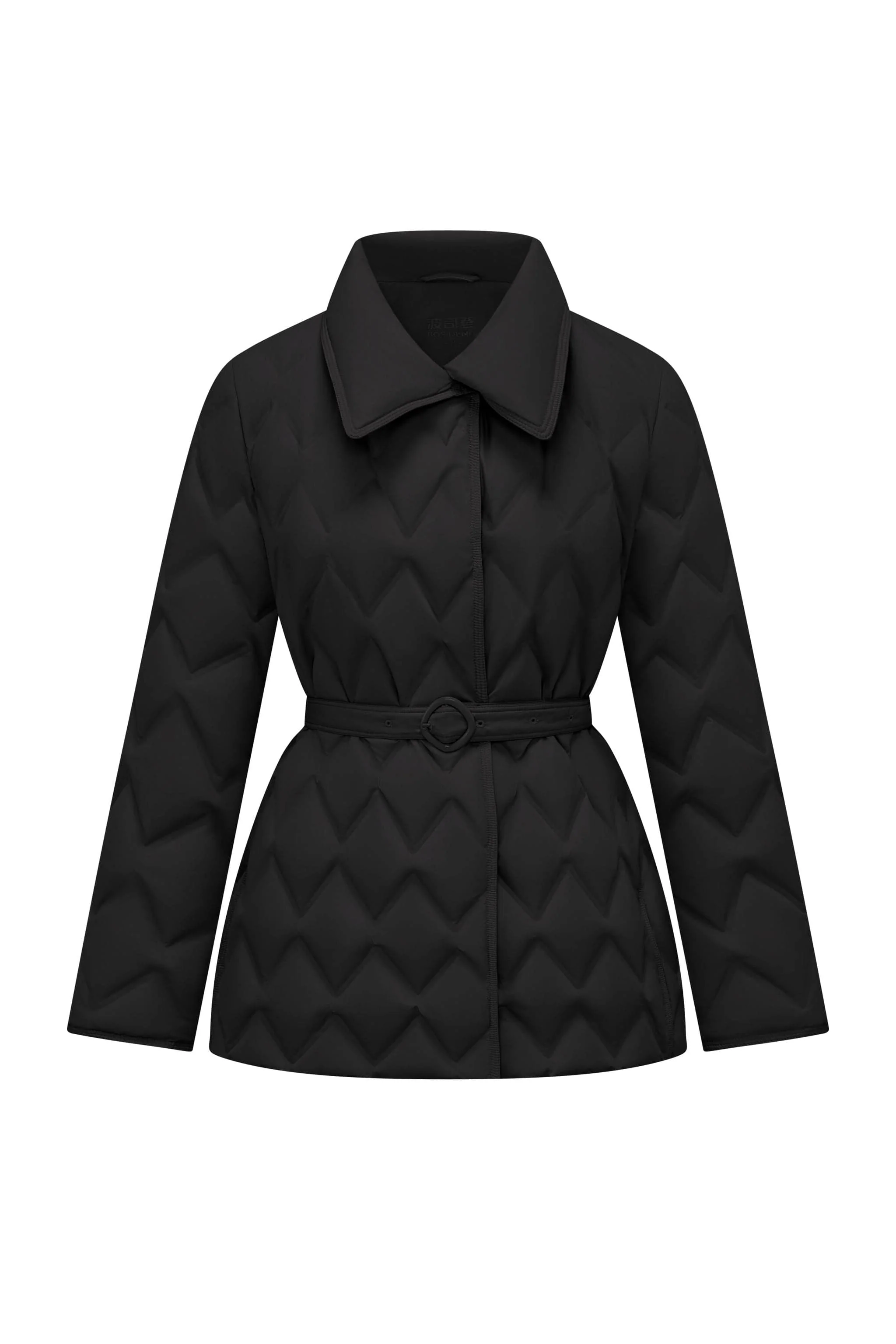 Women's Goose Down Business Jacket With Belt - Image 5