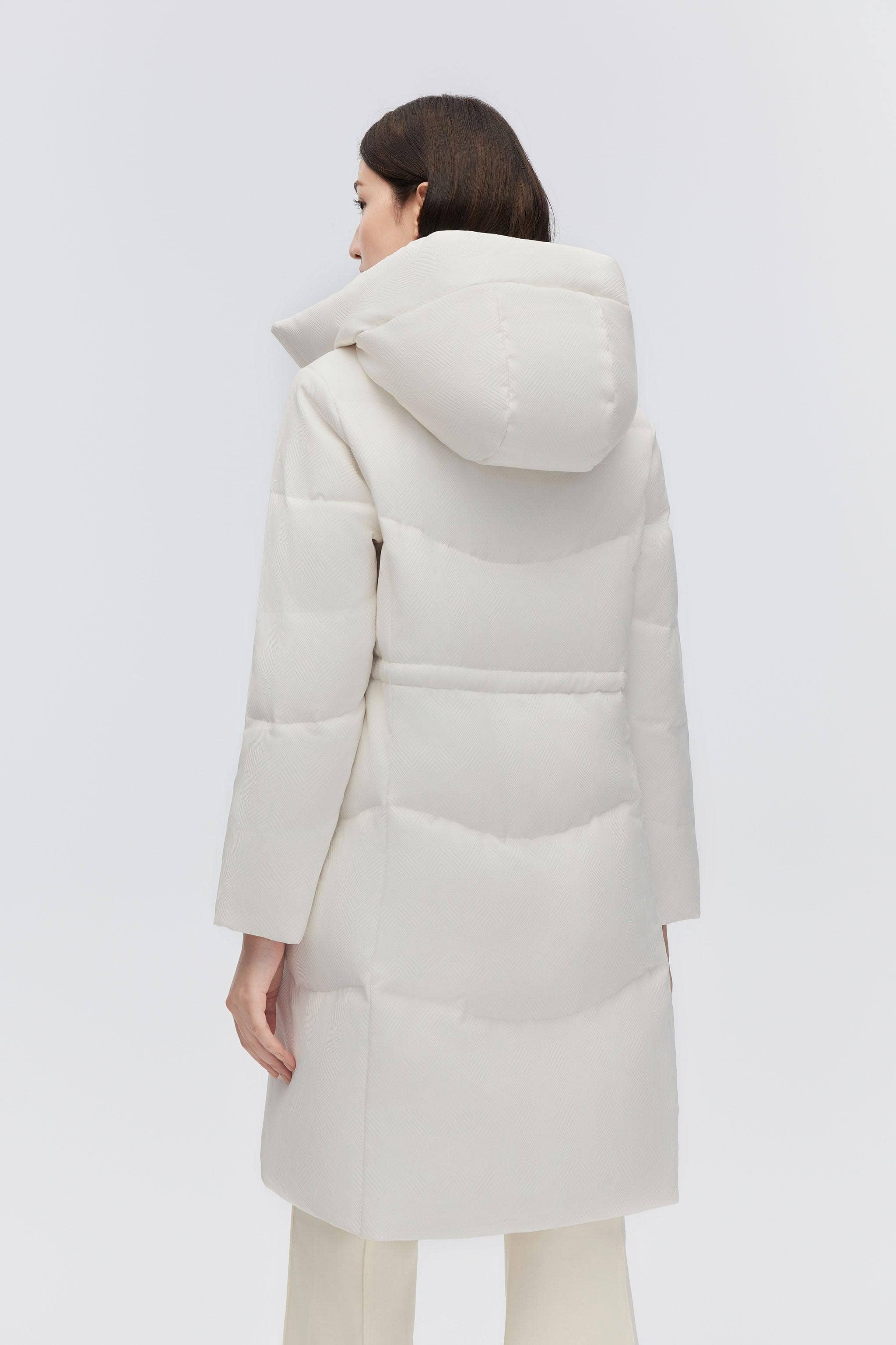 Women's Classic Business Knee Length Goose Down Coat - Image 8