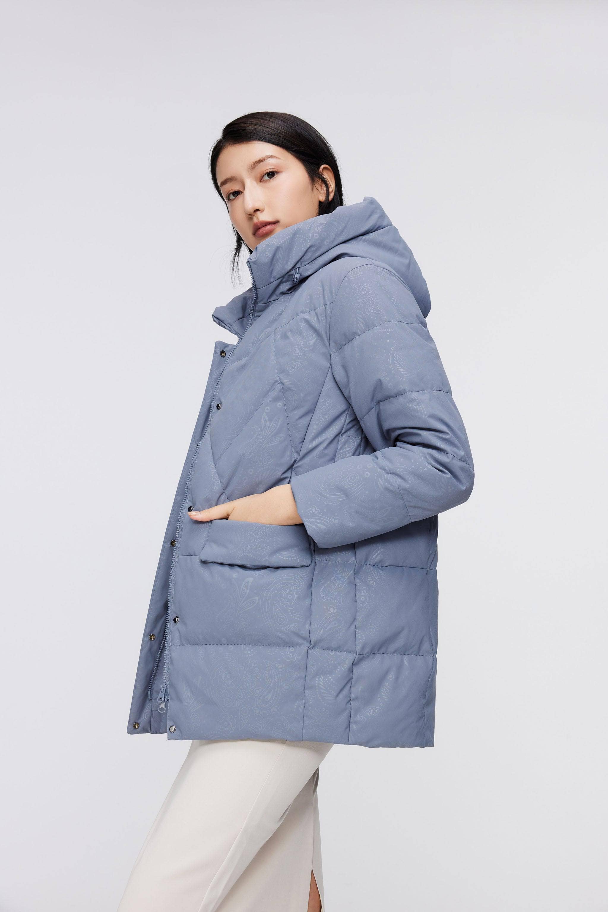 Womens Classic Casual Down Parka 5122 - Image 10