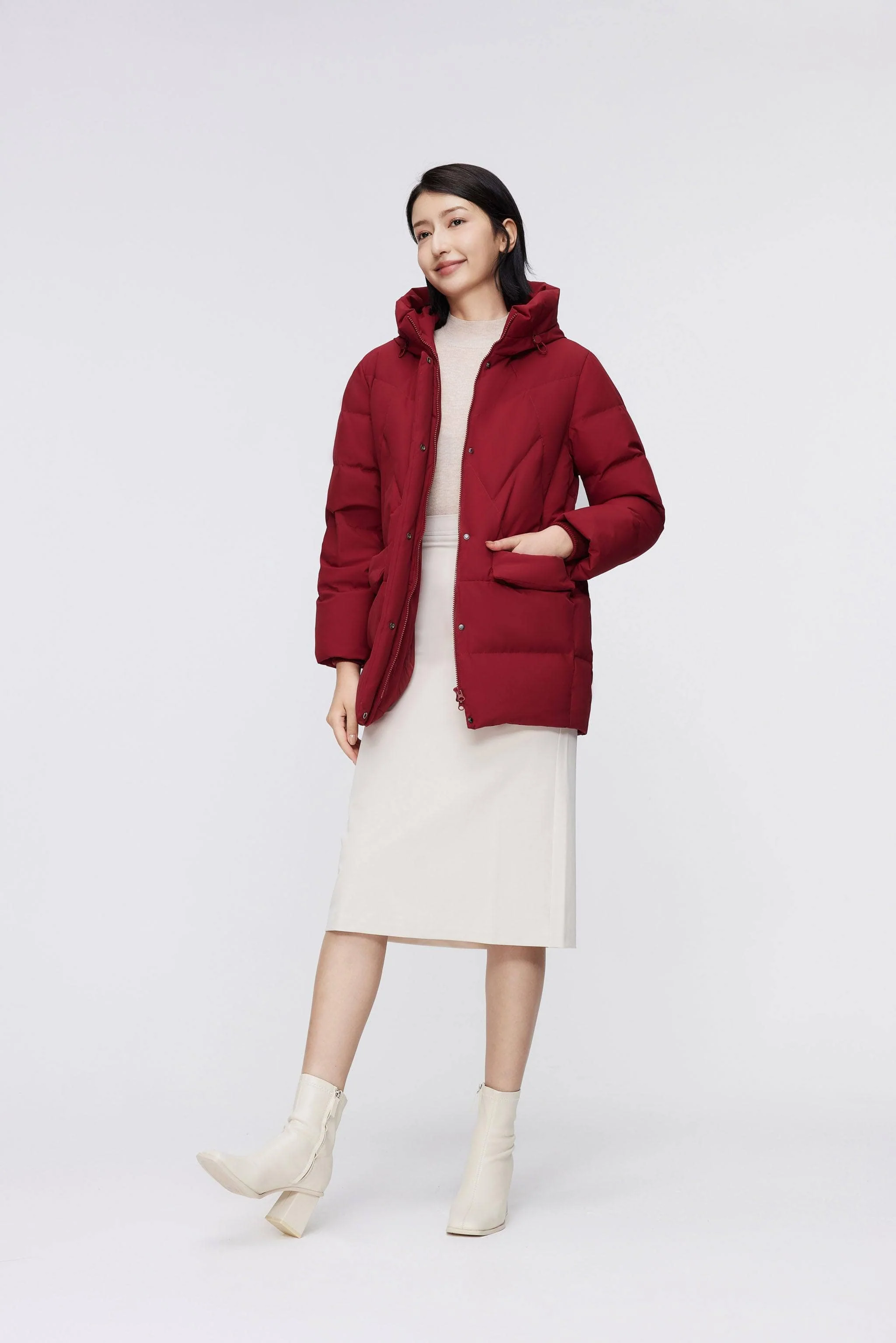 Womens Classic Casual Down Parka 5122 - Image 11