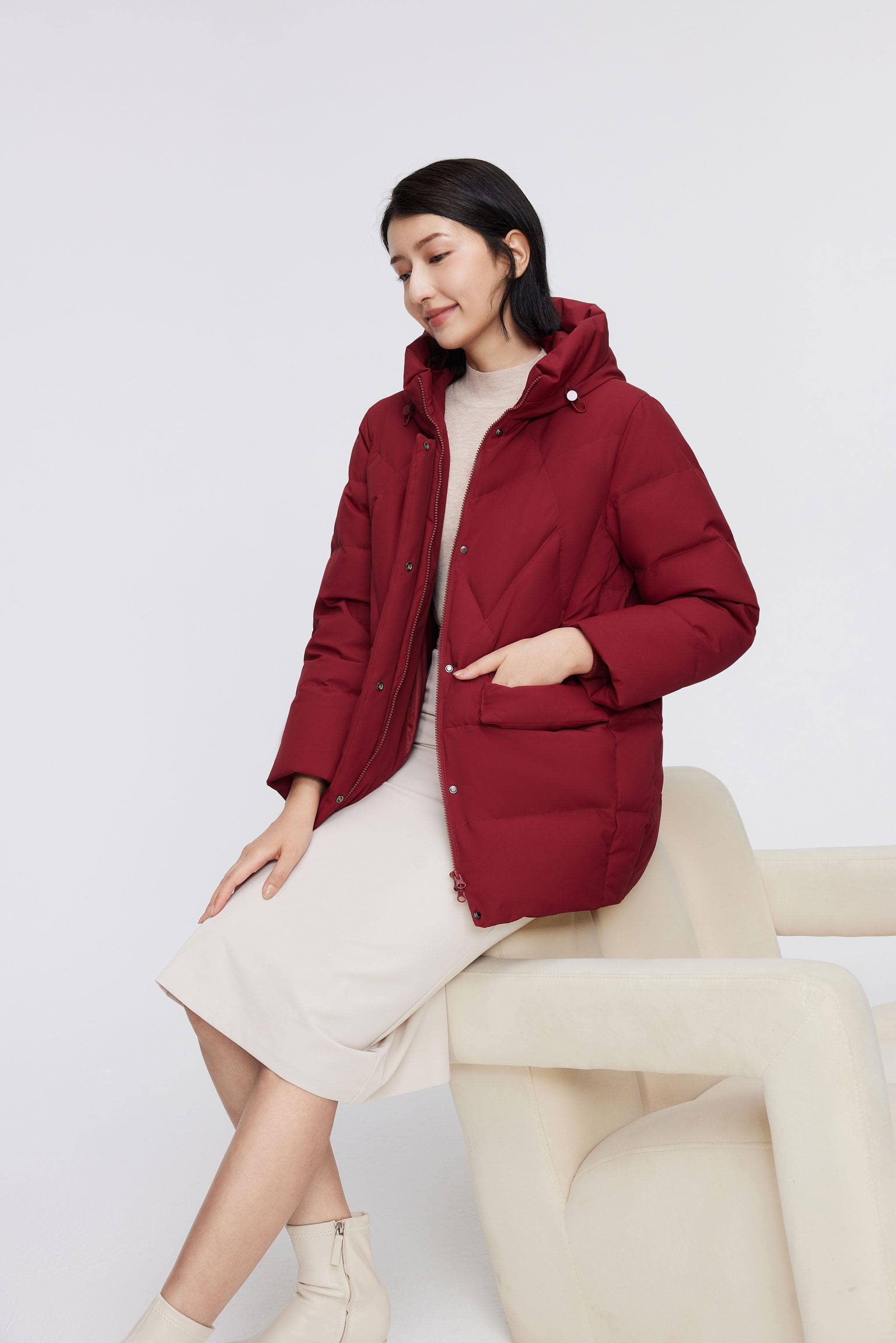 Womens Classic Casual Down Parka 5122 - Image 13