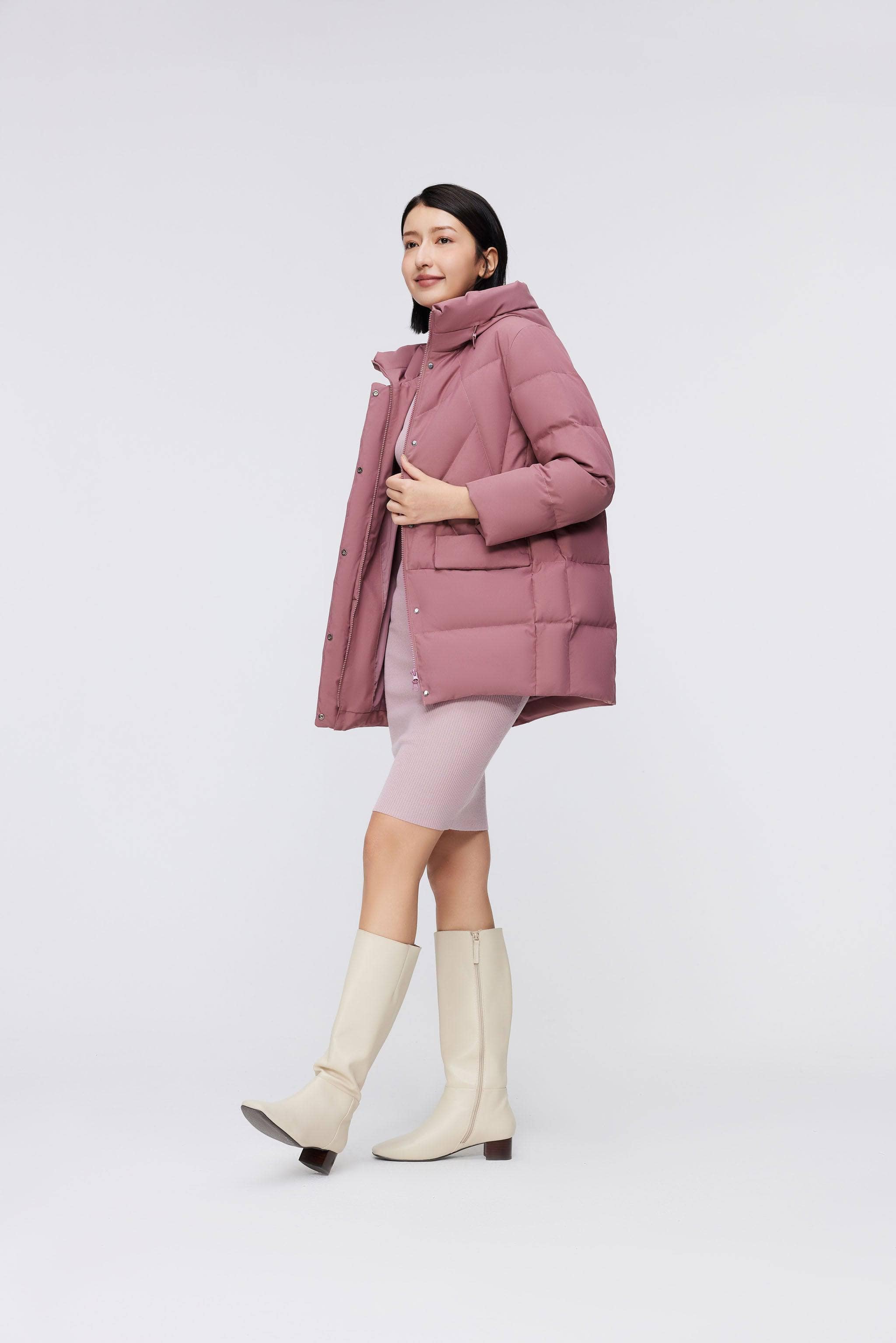 Womens Classic Casual Down Parka 5122 - Image 15