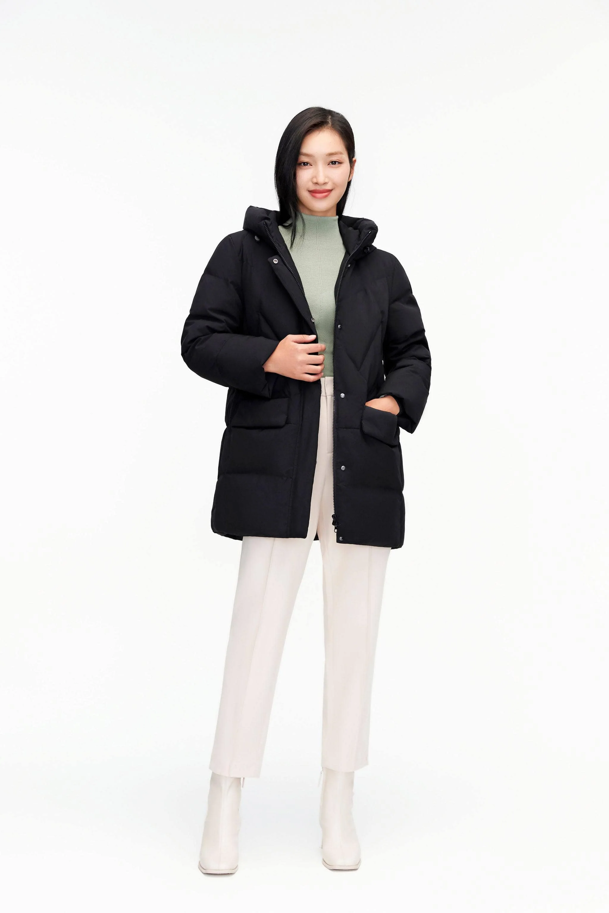 Womens Classic Casual Down Parka 5122 - Image 5