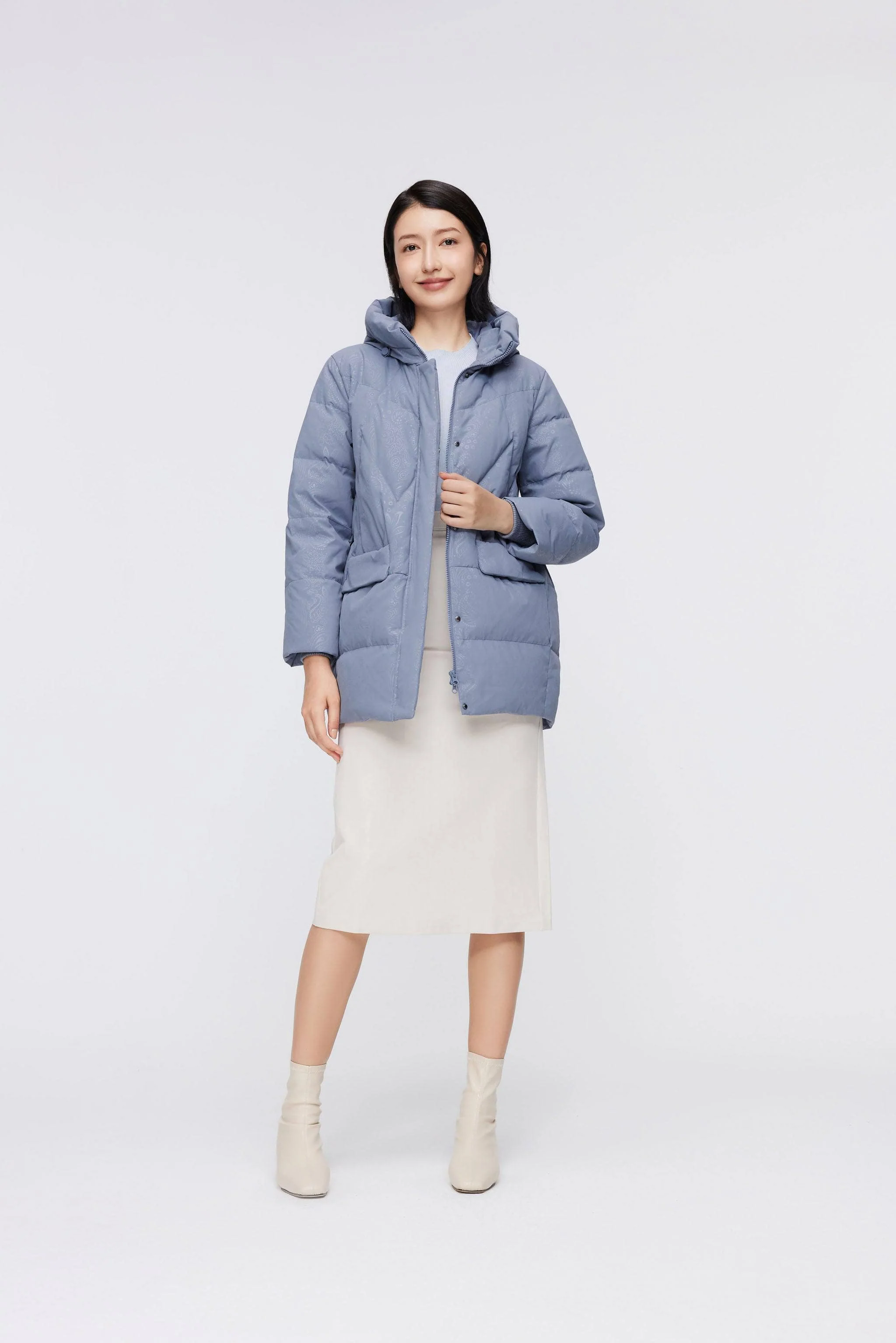 Womens Classic Casual Down Parka 5122 - Image 9