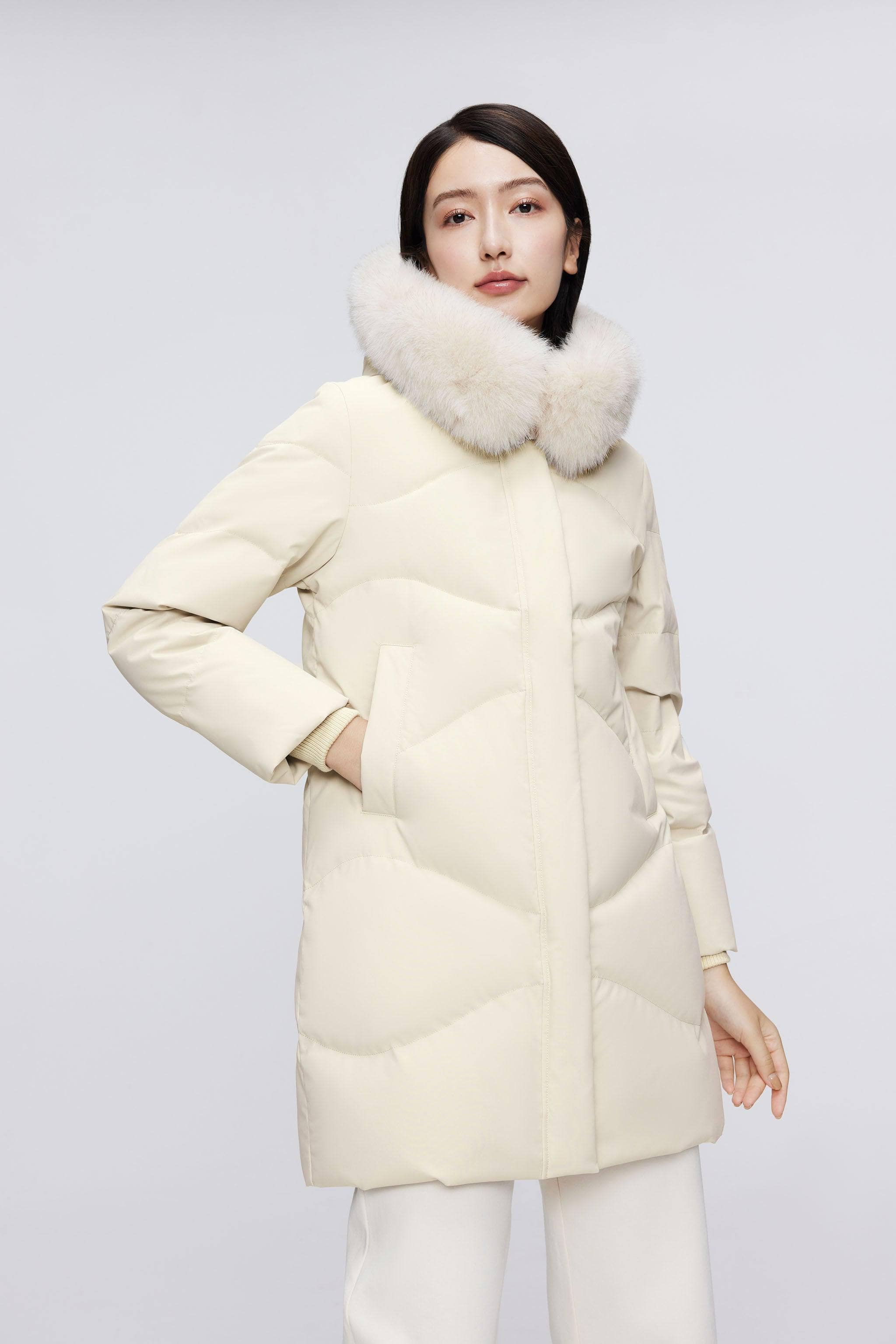 Women's Classic Casual Down Parka with Fur 5126 - Image 10