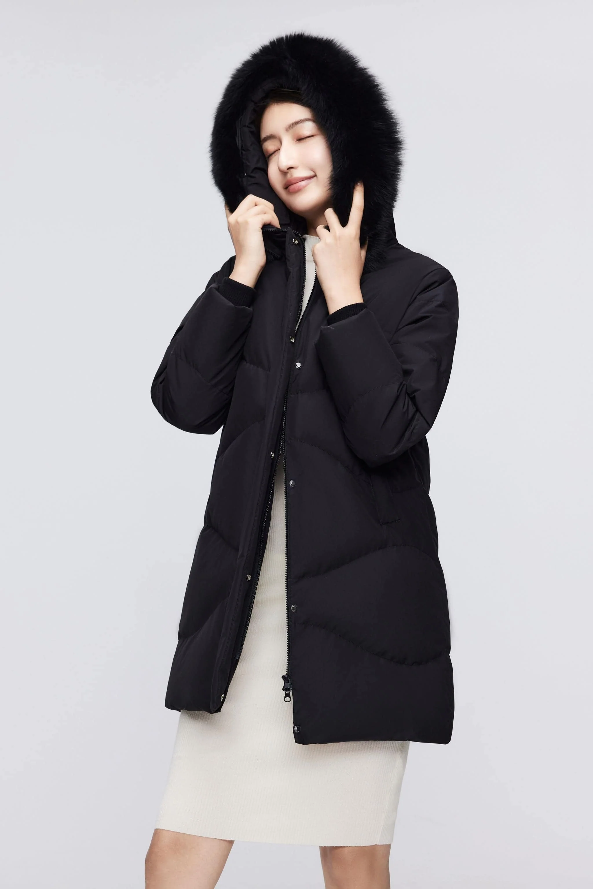 Women's Classic Casual Down Parka with Fur 5126 - Image 2