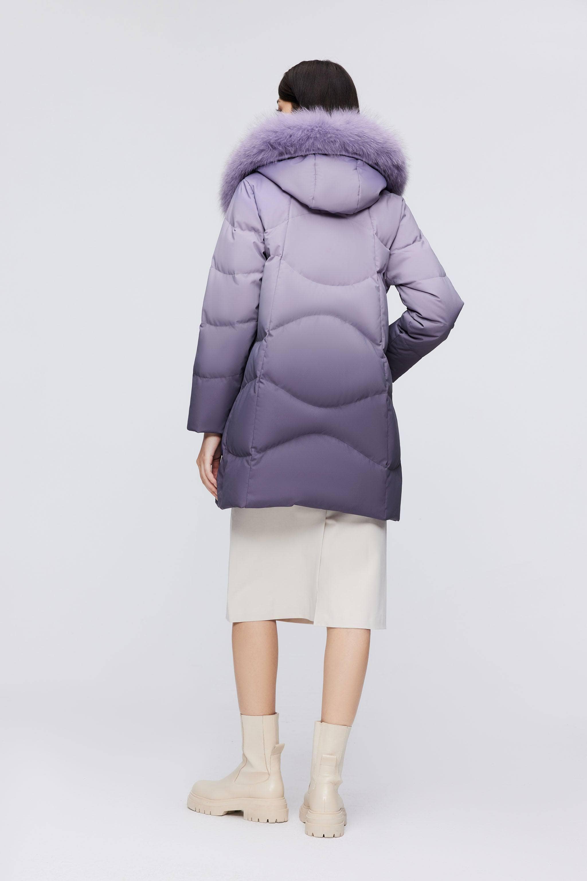 Women's Classic Casual Down Parka with Fur 5126 - Image 20