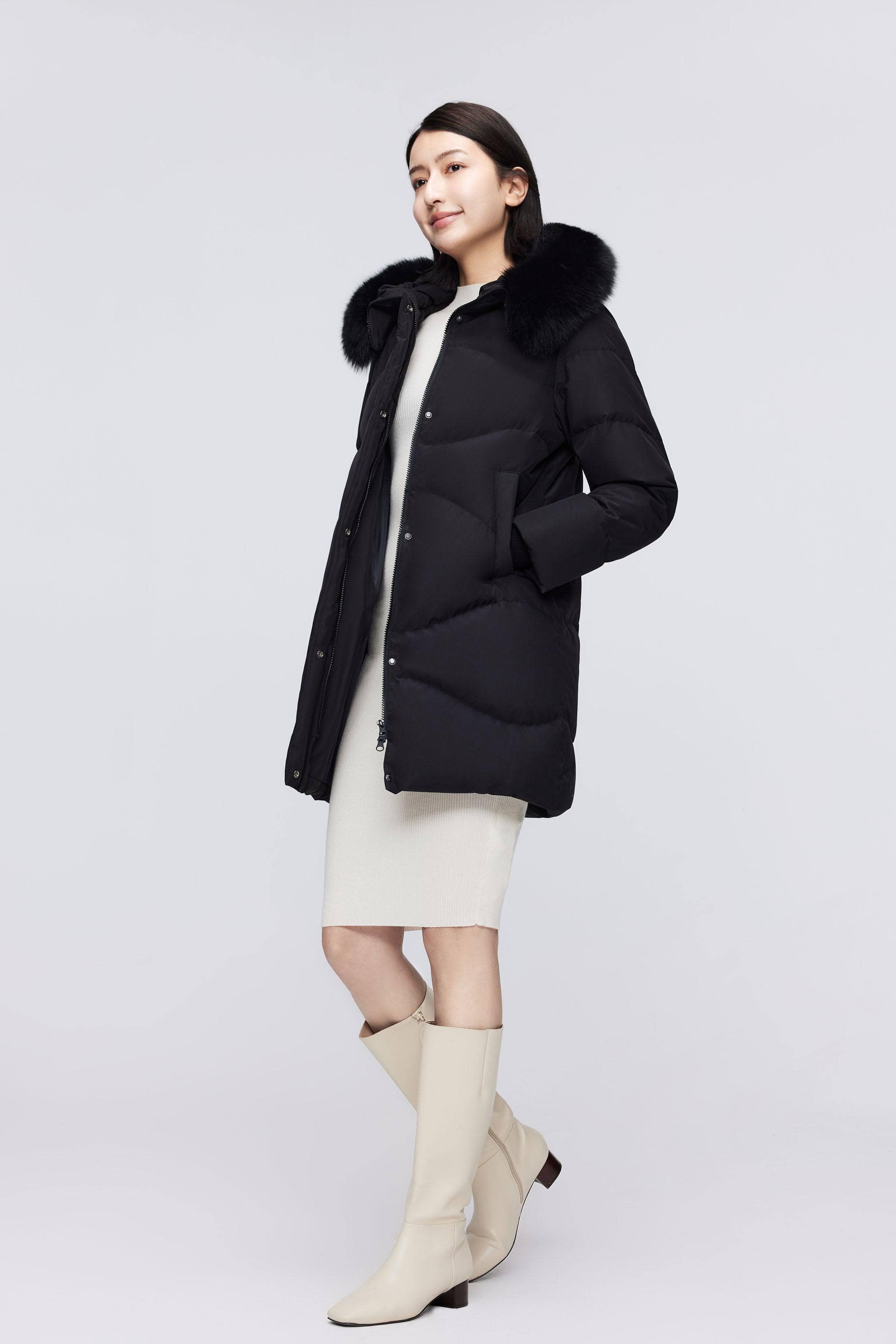 Women's Classic Casual Down Parka with Fur 5126 - Image 4