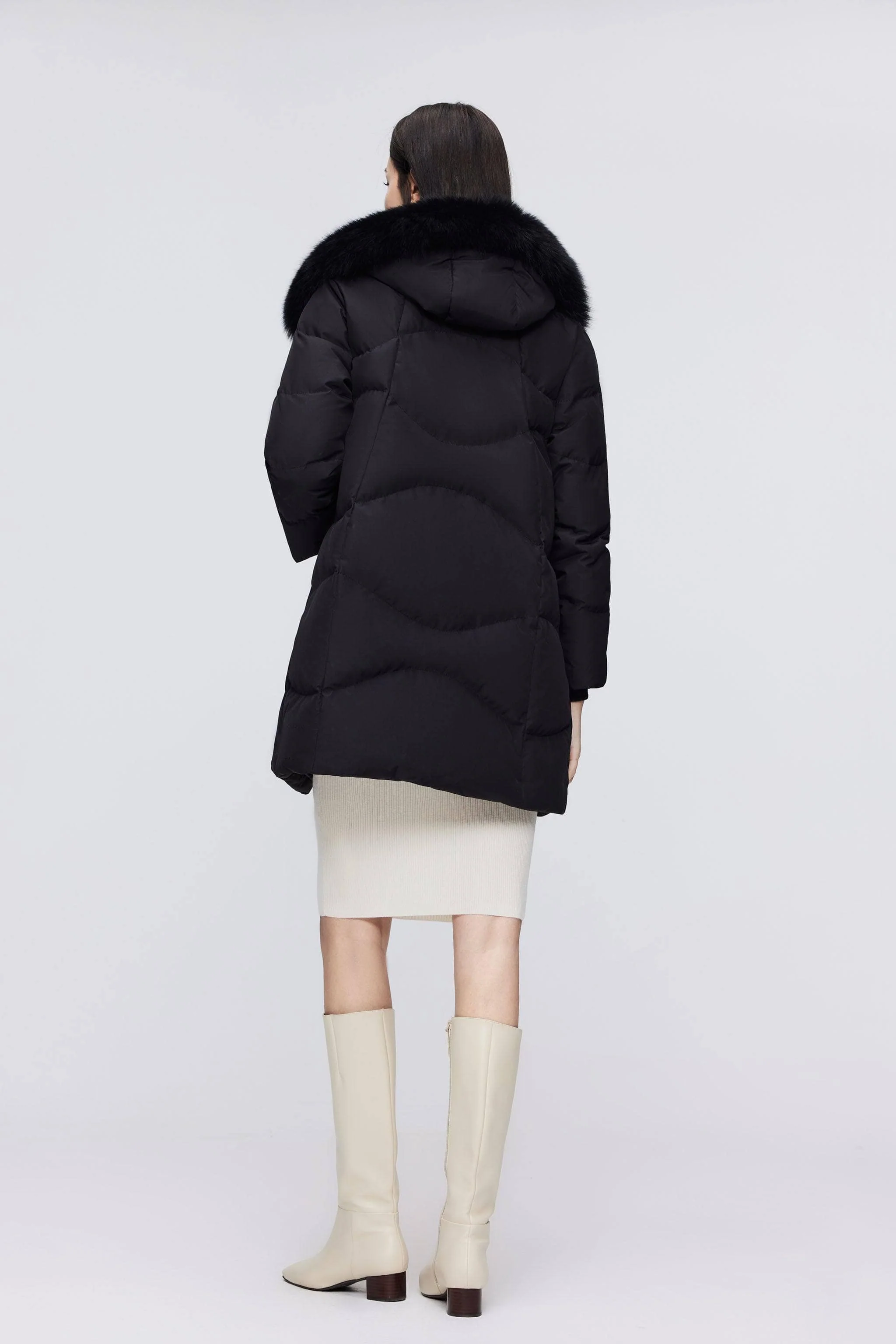 Women's Classic Casual Down Parka with Fur 5126 - Image 5