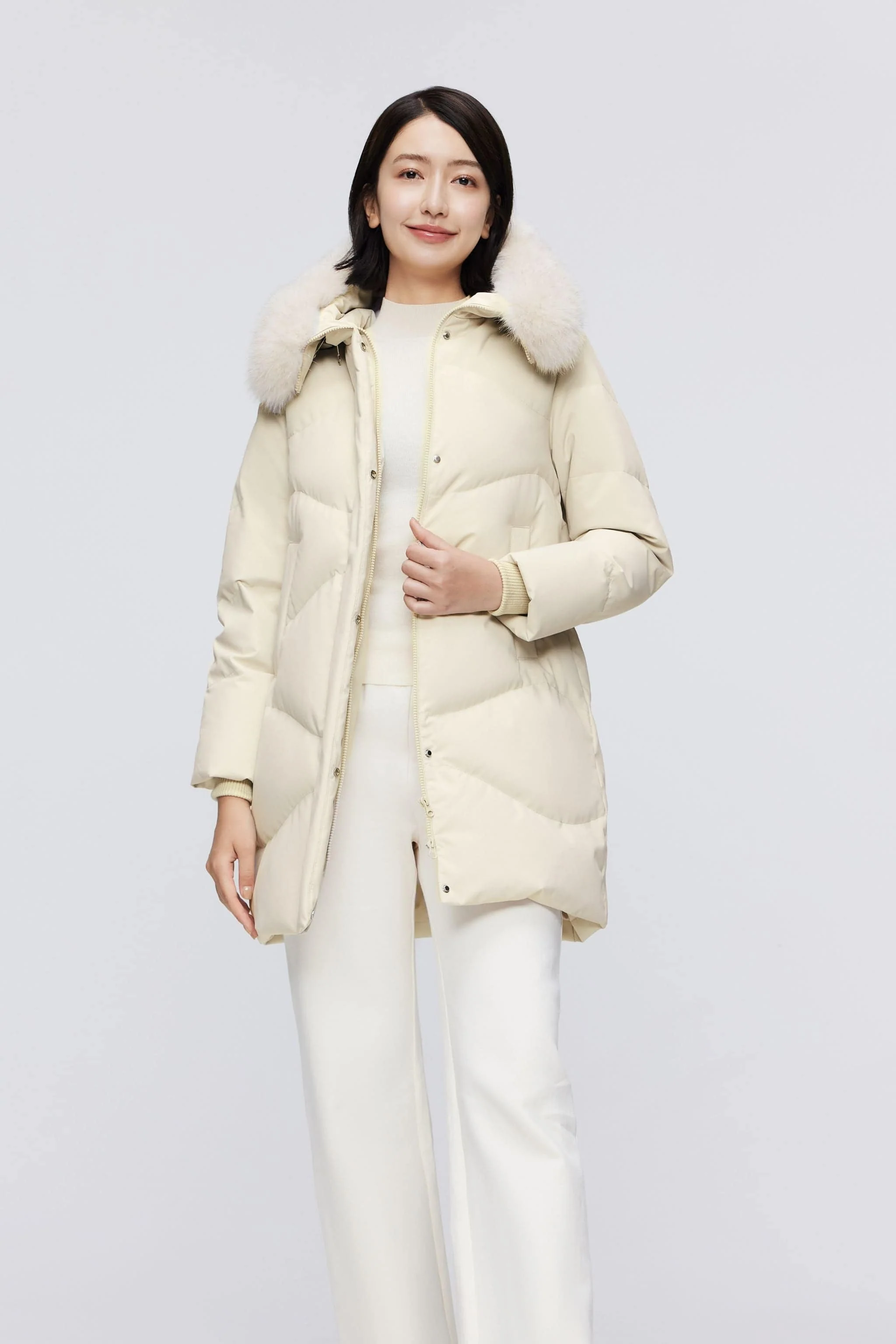 Women's Classic Casual Down Parka with Fur 5126 - Image 9