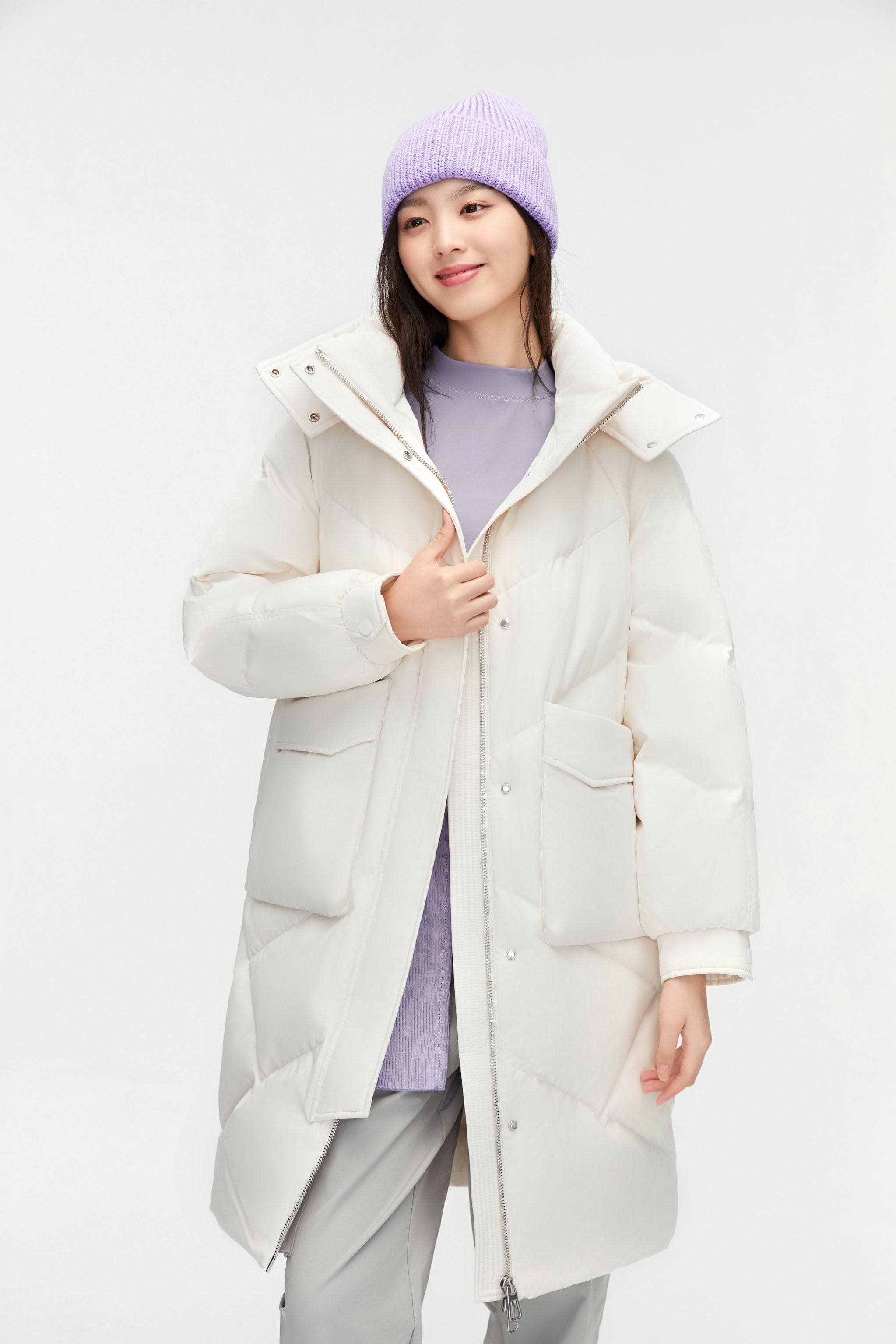 Women's Classic Down Coat with Hood 5252