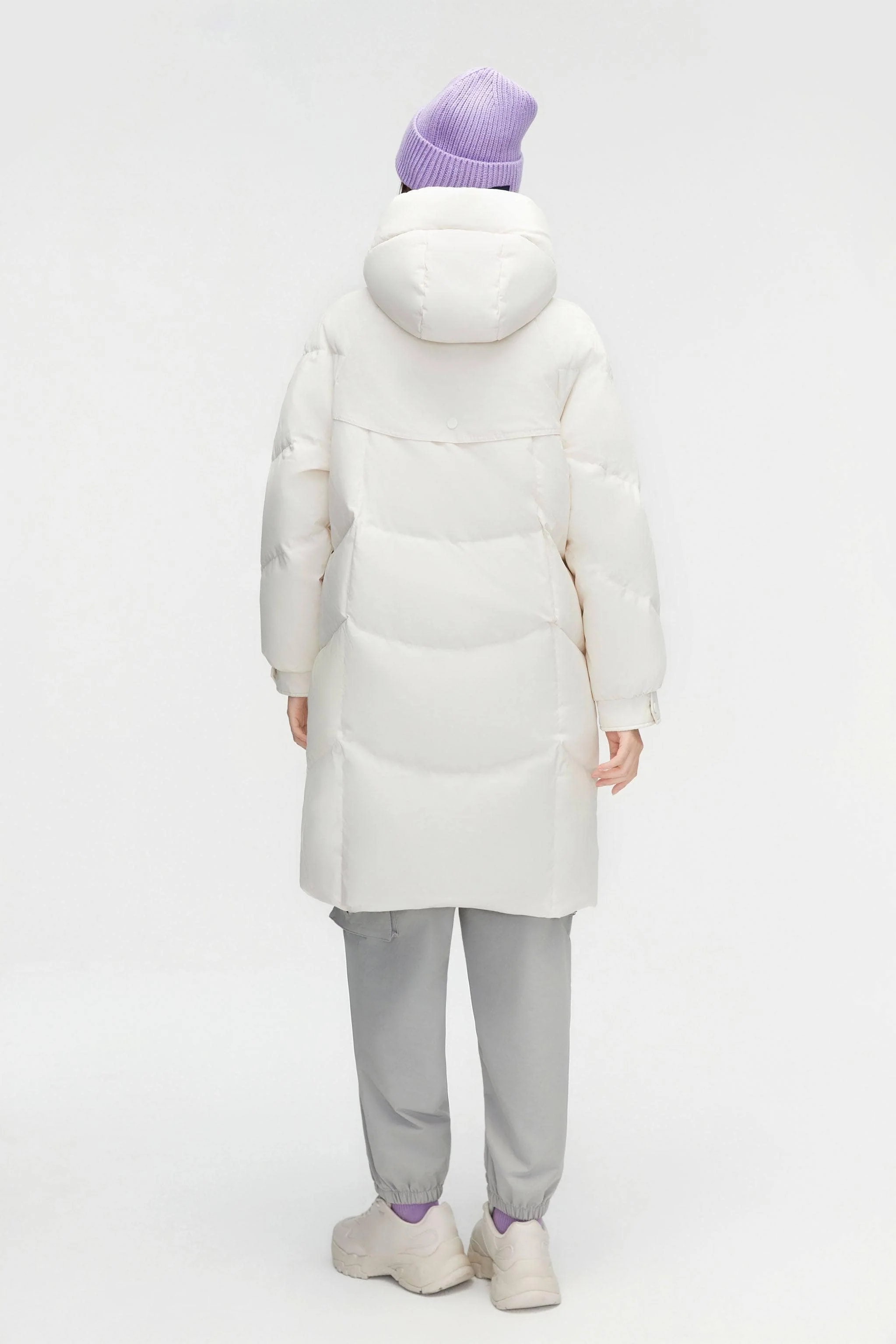 Women's Classic Down Coat with Hood 5252 - Image 3