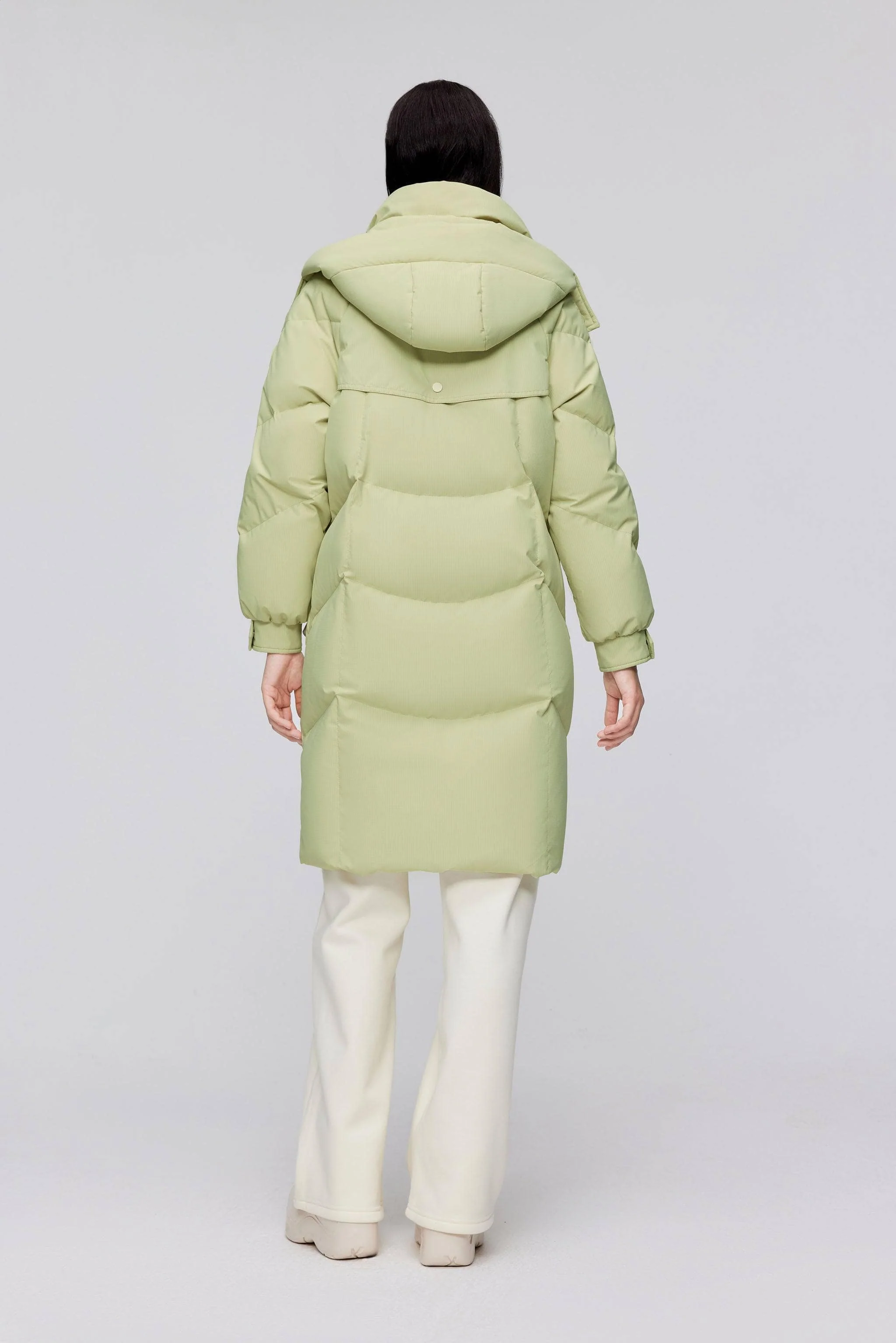 Women's Classic Down Coat with Hood 5252 - Image 8