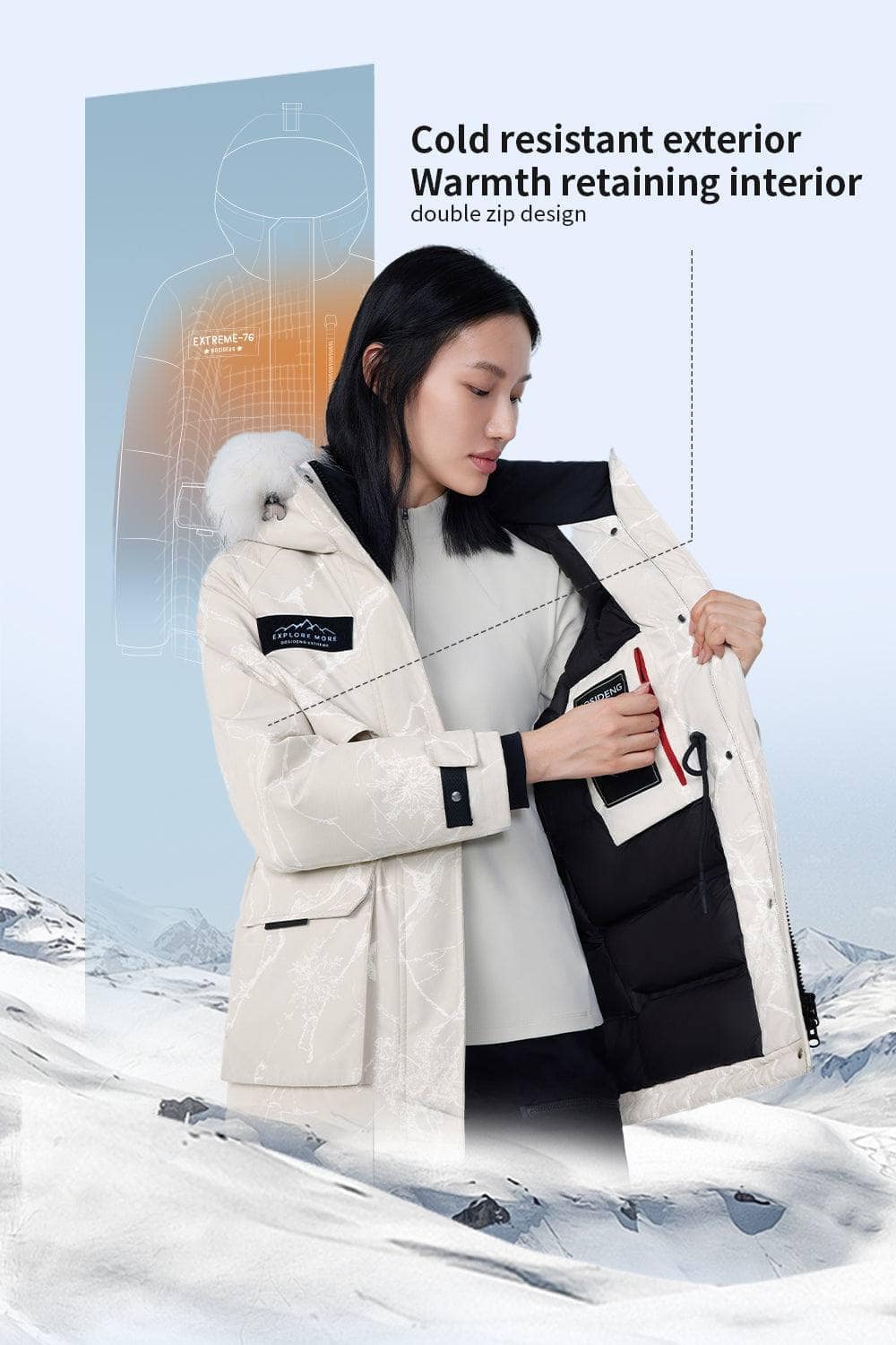 Women's Classic Extreme Goose Down Jacket 2312 - Image 7