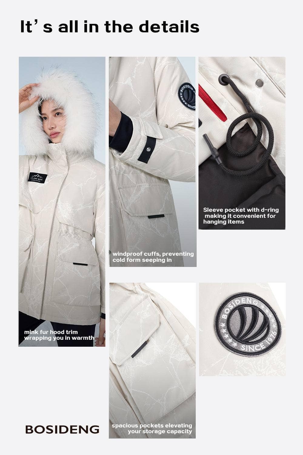 Extreme Mid-Length Goose Down Coat With Fur - Image 5